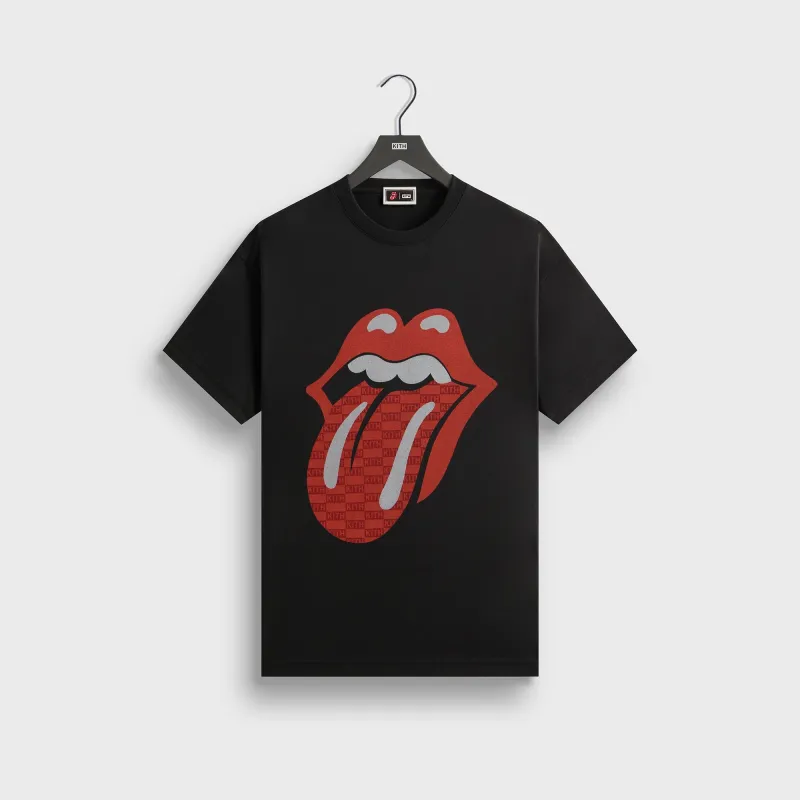 Kith for The Rolling Stones Monogram Tongue Tee - Black sold by Kith