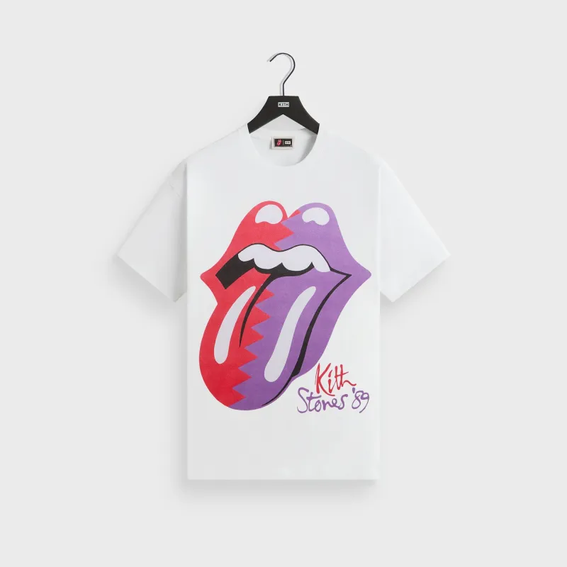 Kith for The Rolling Stones 1989 Tongue Vintage Tee - White sold by Kith