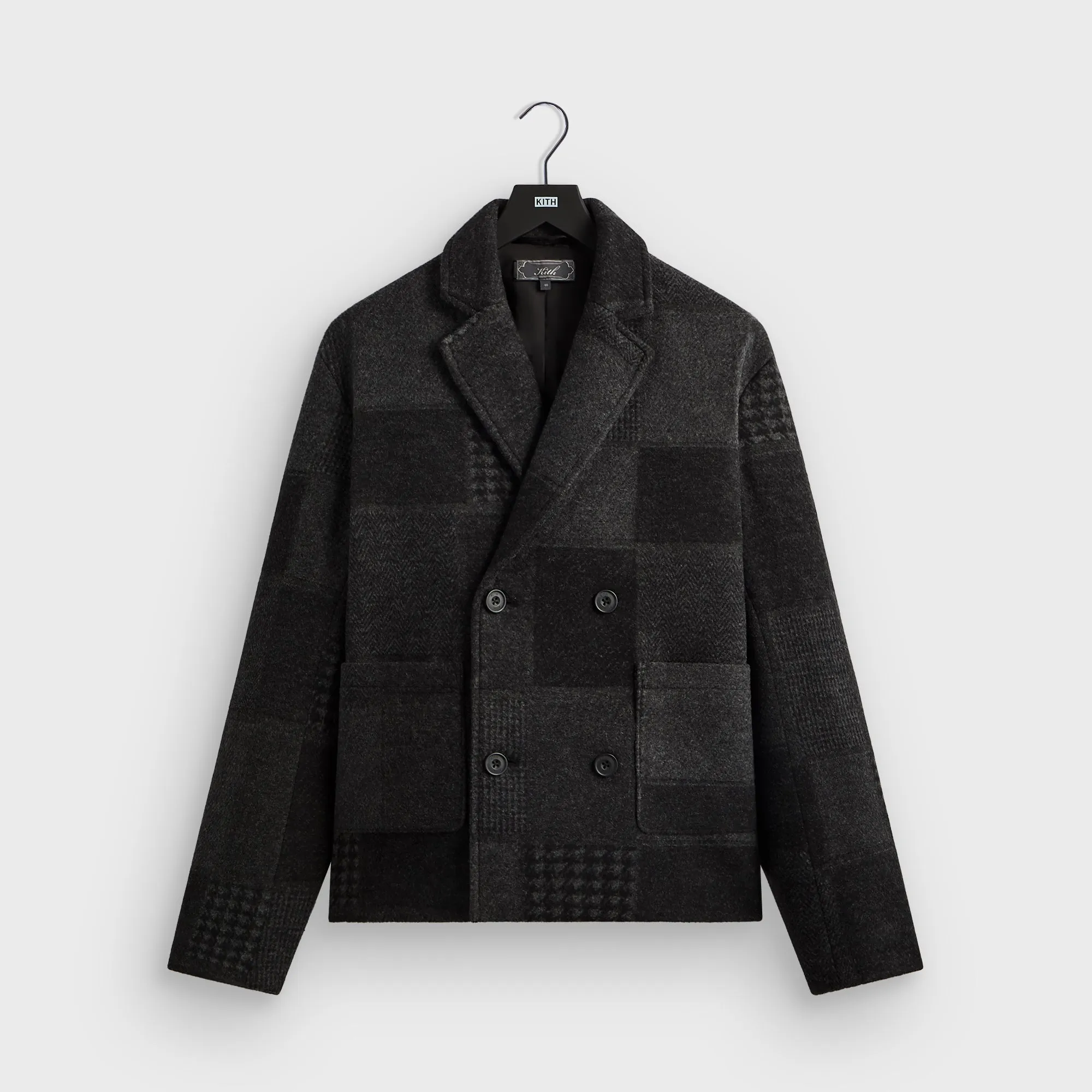 Kith Patchwork Wool Raya Blazer - Shadow sold by Kith