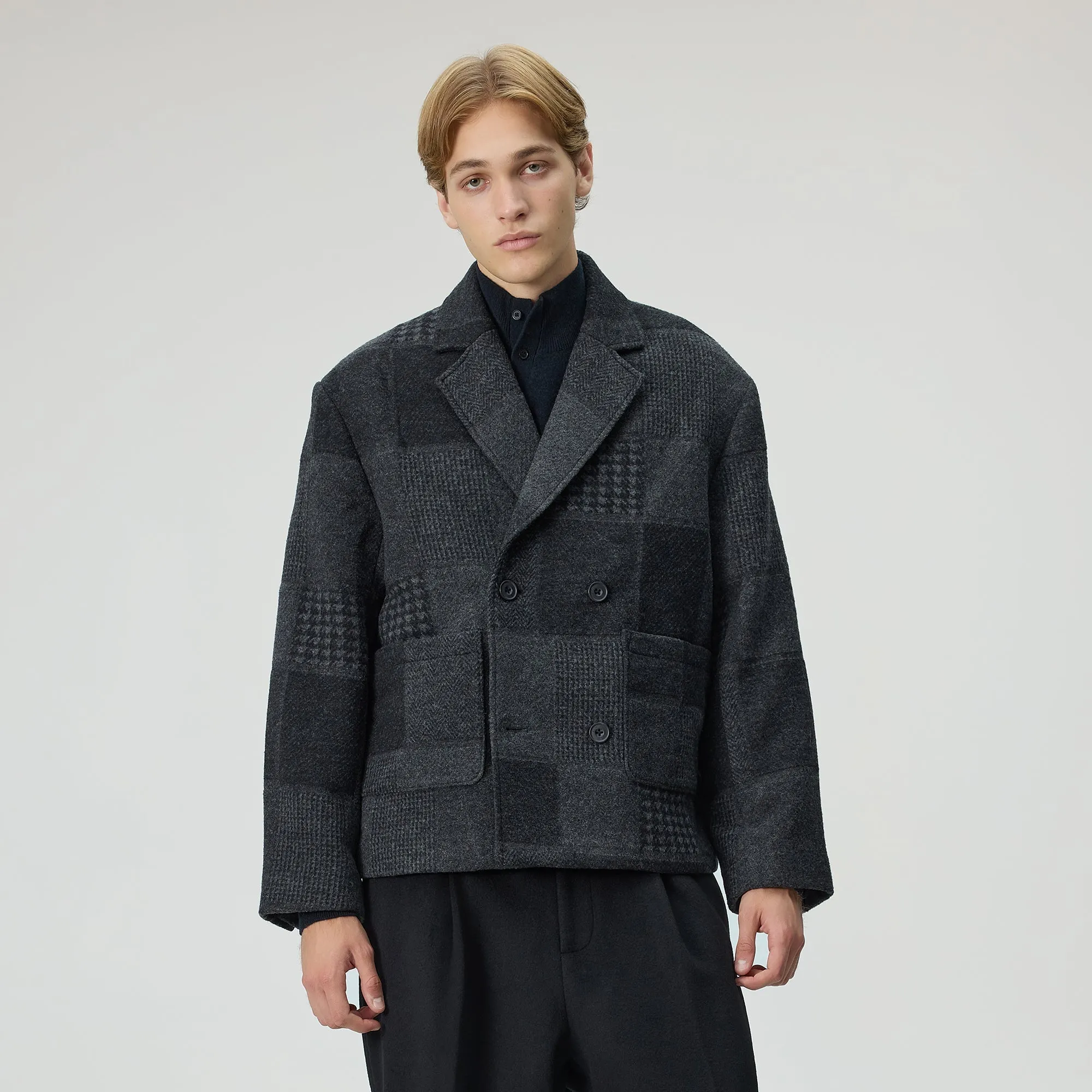 Kith Patchwork Wool Raya Blazer - Shadow sold by Kith product image thumbnail 2