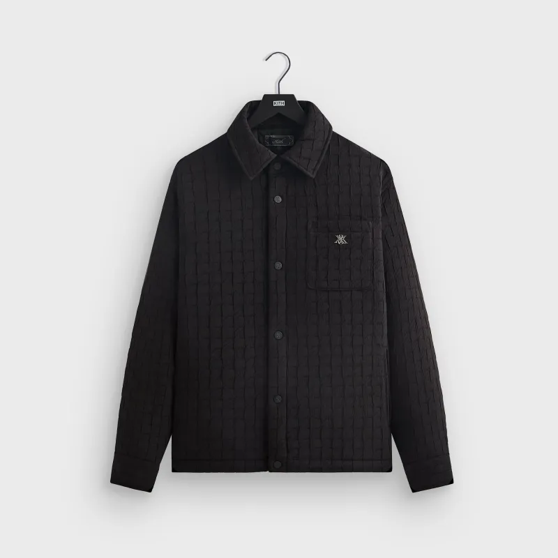 Kith Check Quilt Brixton Shirt Jacket - Black sold by Kith