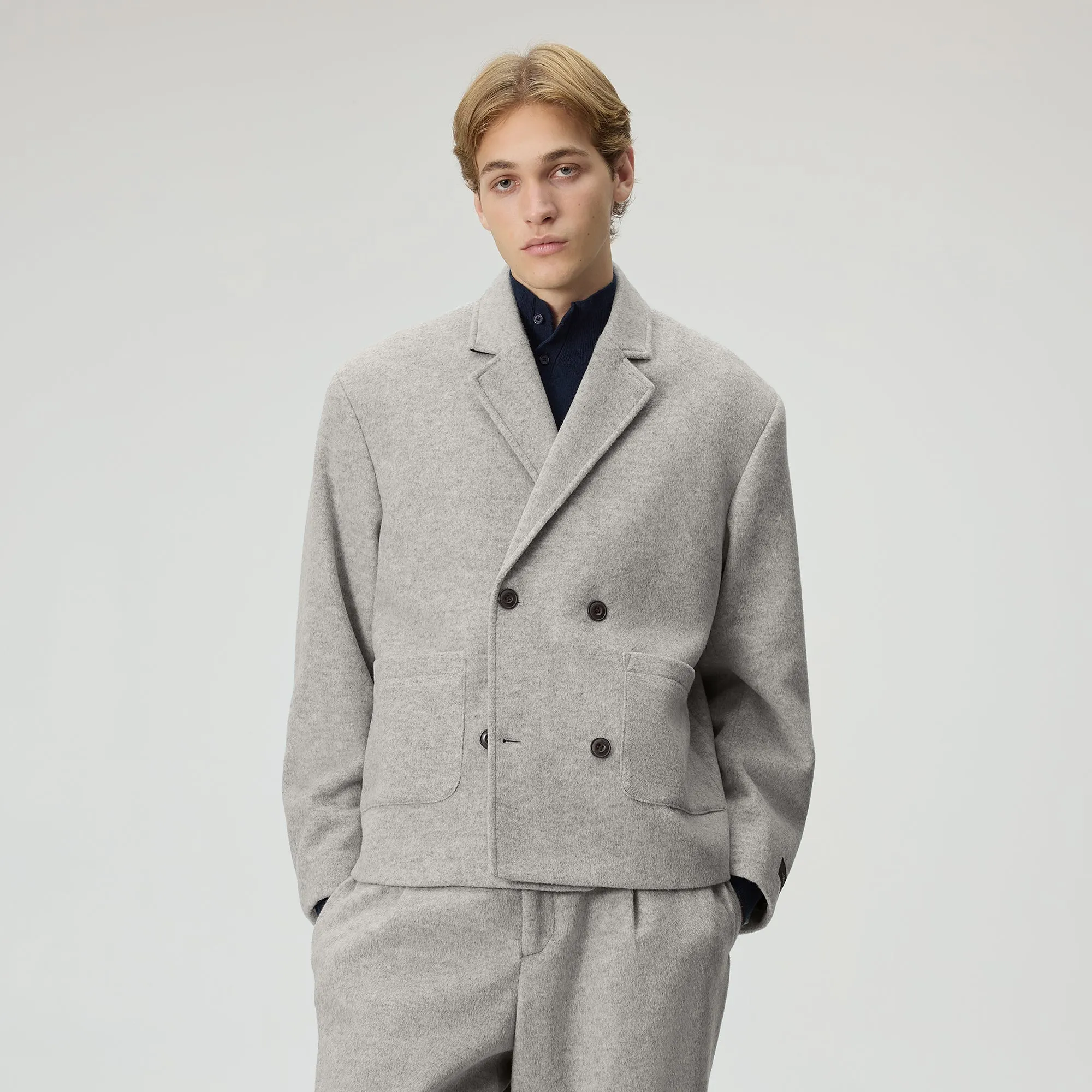 Kith Brushed Jersey Raya Blazer - Medium Heather Grey sold by Kith product image thumbnail 2