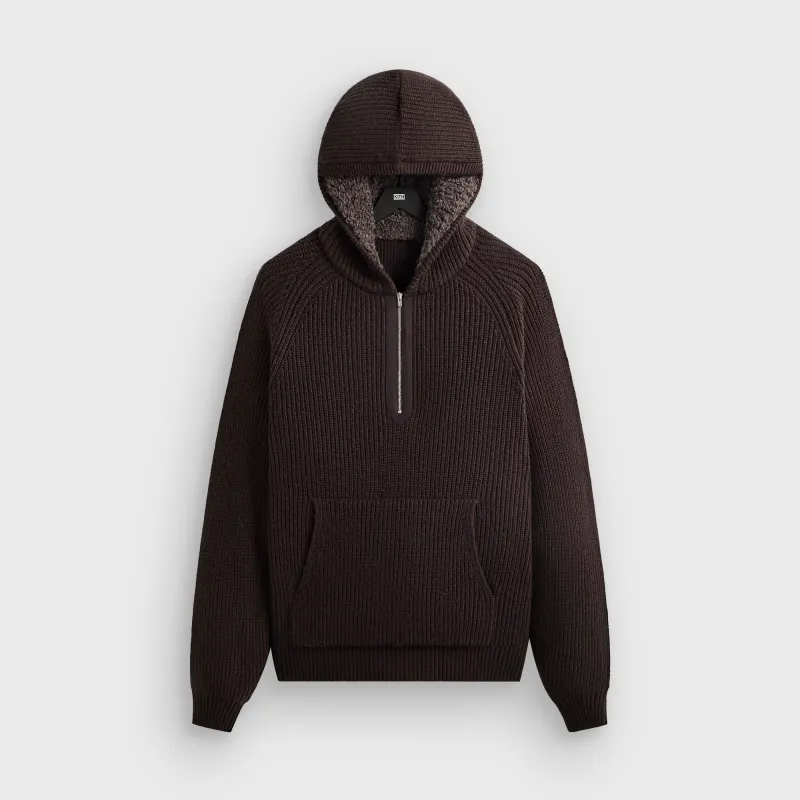 Kith Merino Knit Quarter Zip Hoodie - Kindling sold by Kith
