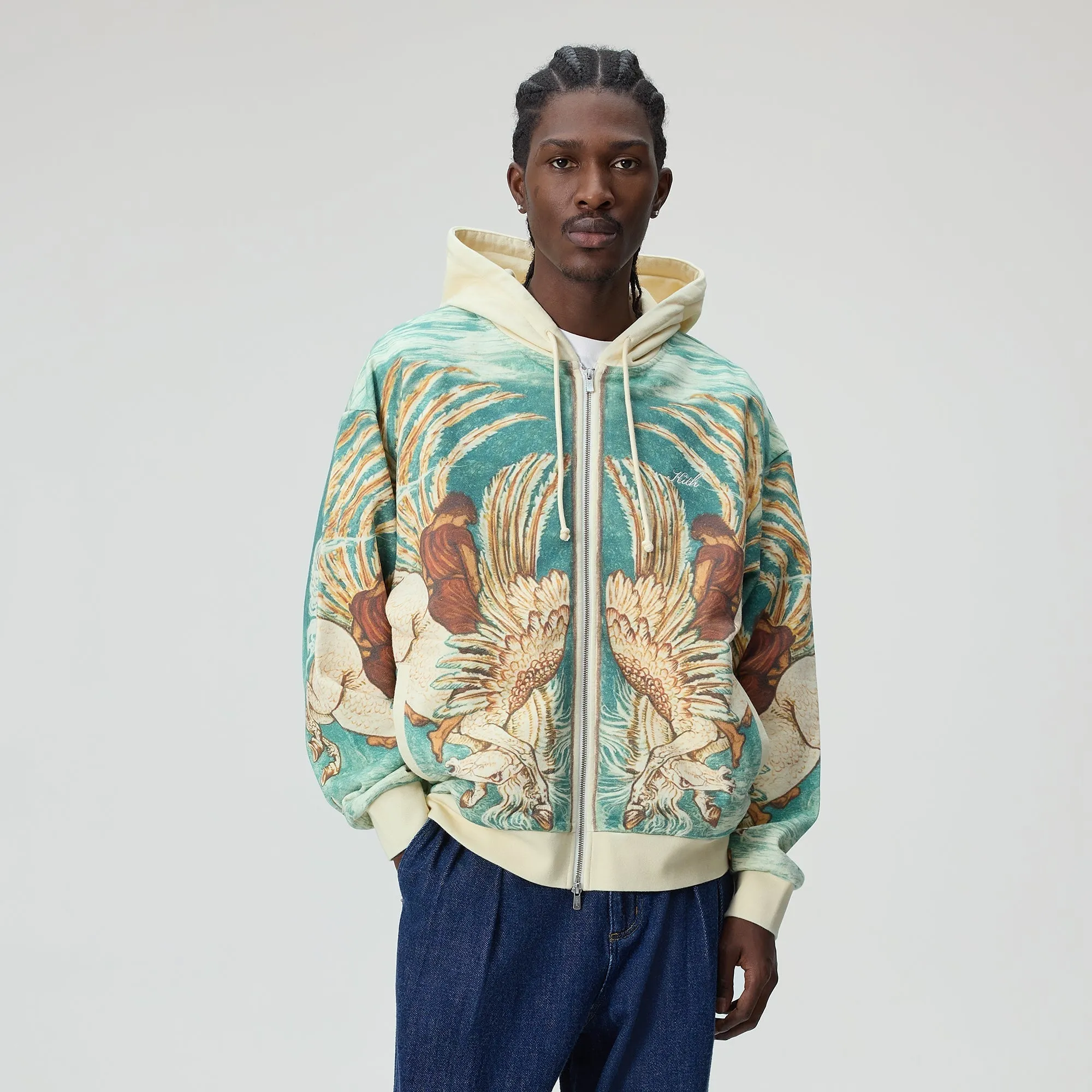 Kith Pegasus Nelson Zip Up Hoodie - Sandrift sold by Kith product image thumbnail 2