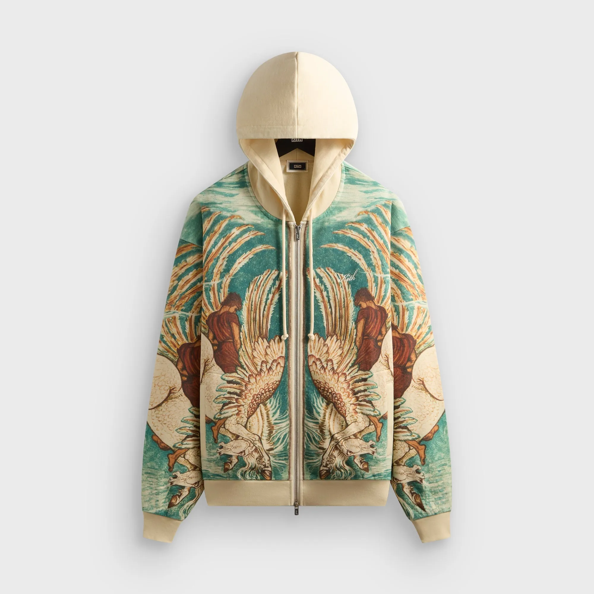 Kith Pegasus Nelson Zip Up Hoodie - Sandrift sold by Kith