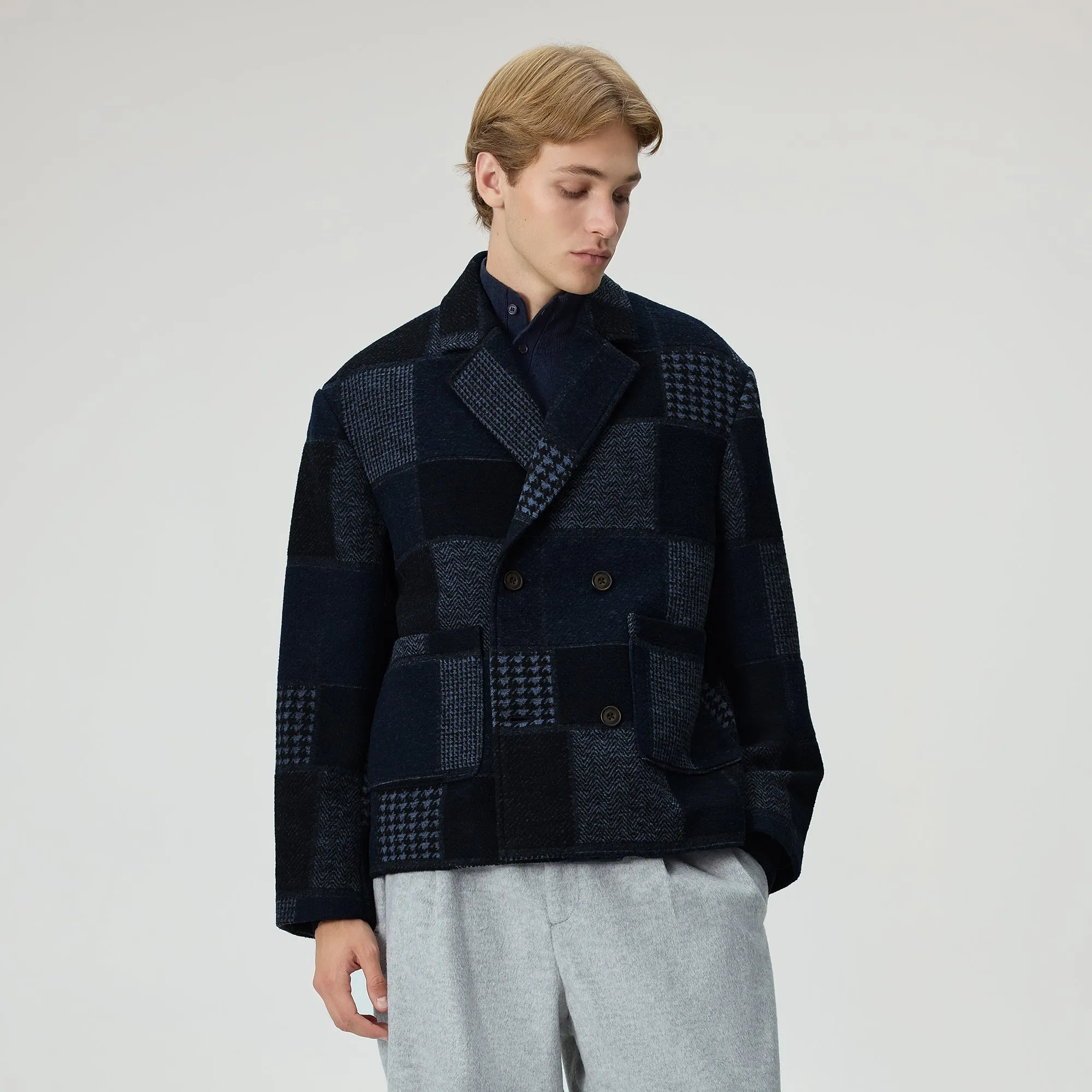 Kith Patchwork Wool Raya Blazer - Nocturnal sold by Kith product image thumbnail 2