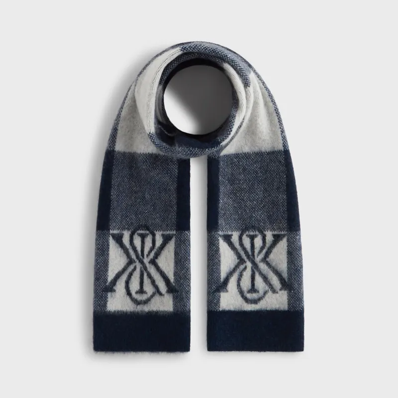 Kith Plaid Mohair Scarf - Nocturnal sold by Kith
