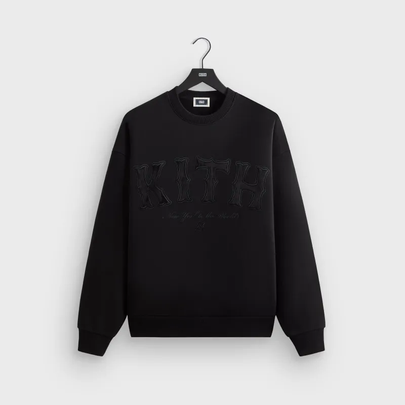 Kith Arched Logo Crewneck - Black sold by Kith