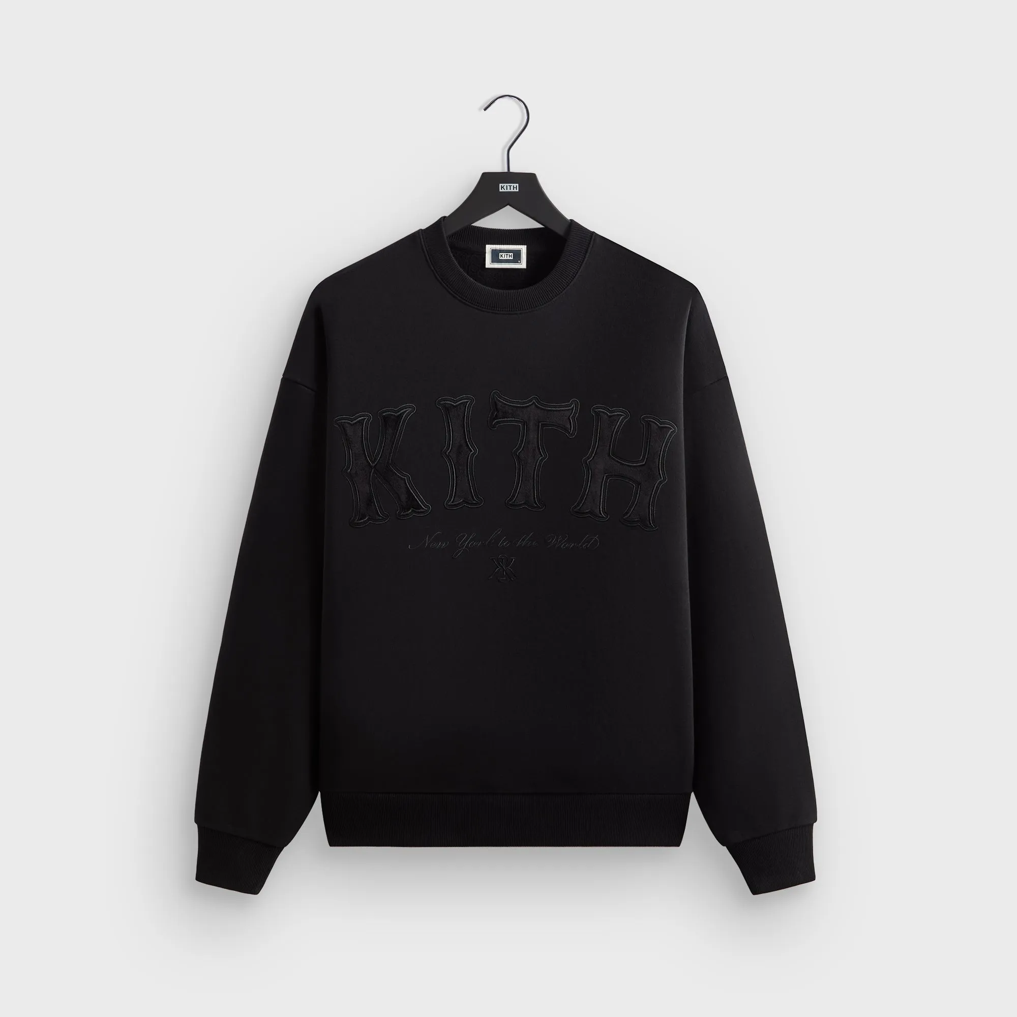 Kith Arched Logo Crewneck - Black sold by Kith