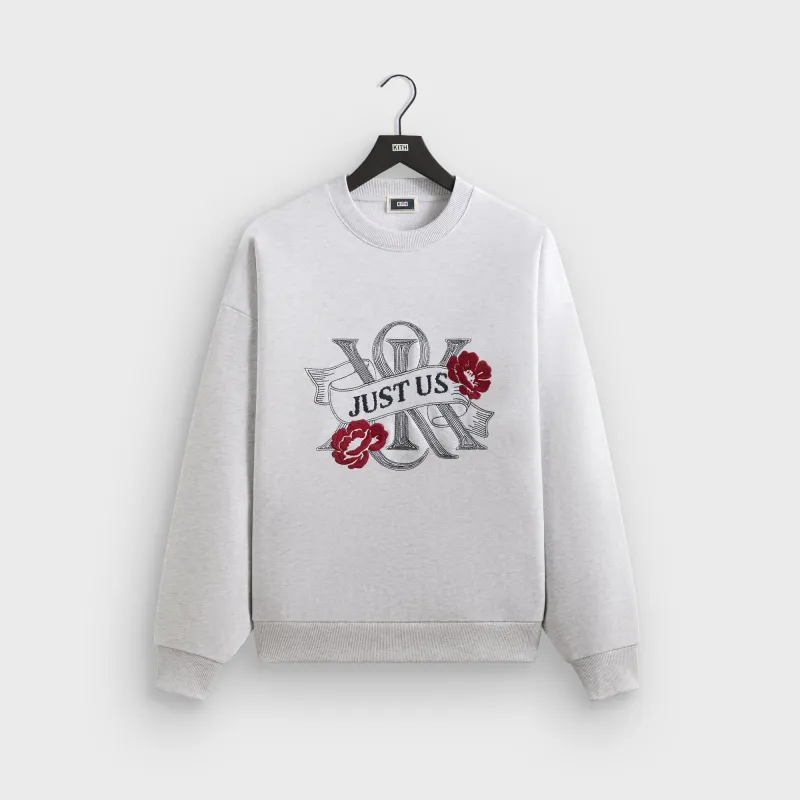 Kith Just Us Crewneck - Light Heather Grey sold by Kith