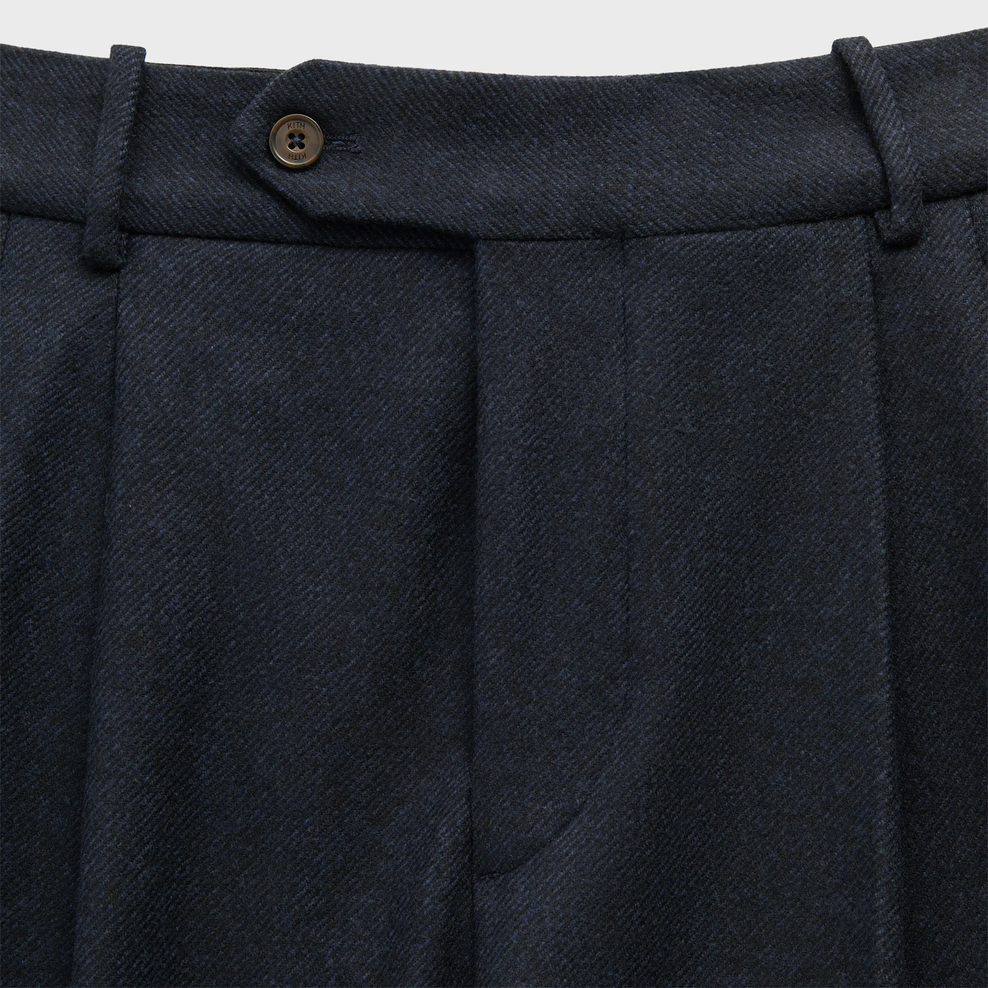 Kith Wool Twill Kylan Pleated Trouser - Nocturnal sold by Kith product image thumbnail 3