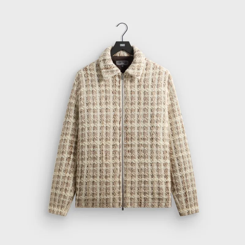 Kith Windowpane Tweed Coaches Jacket - Hallow sold by Kith
