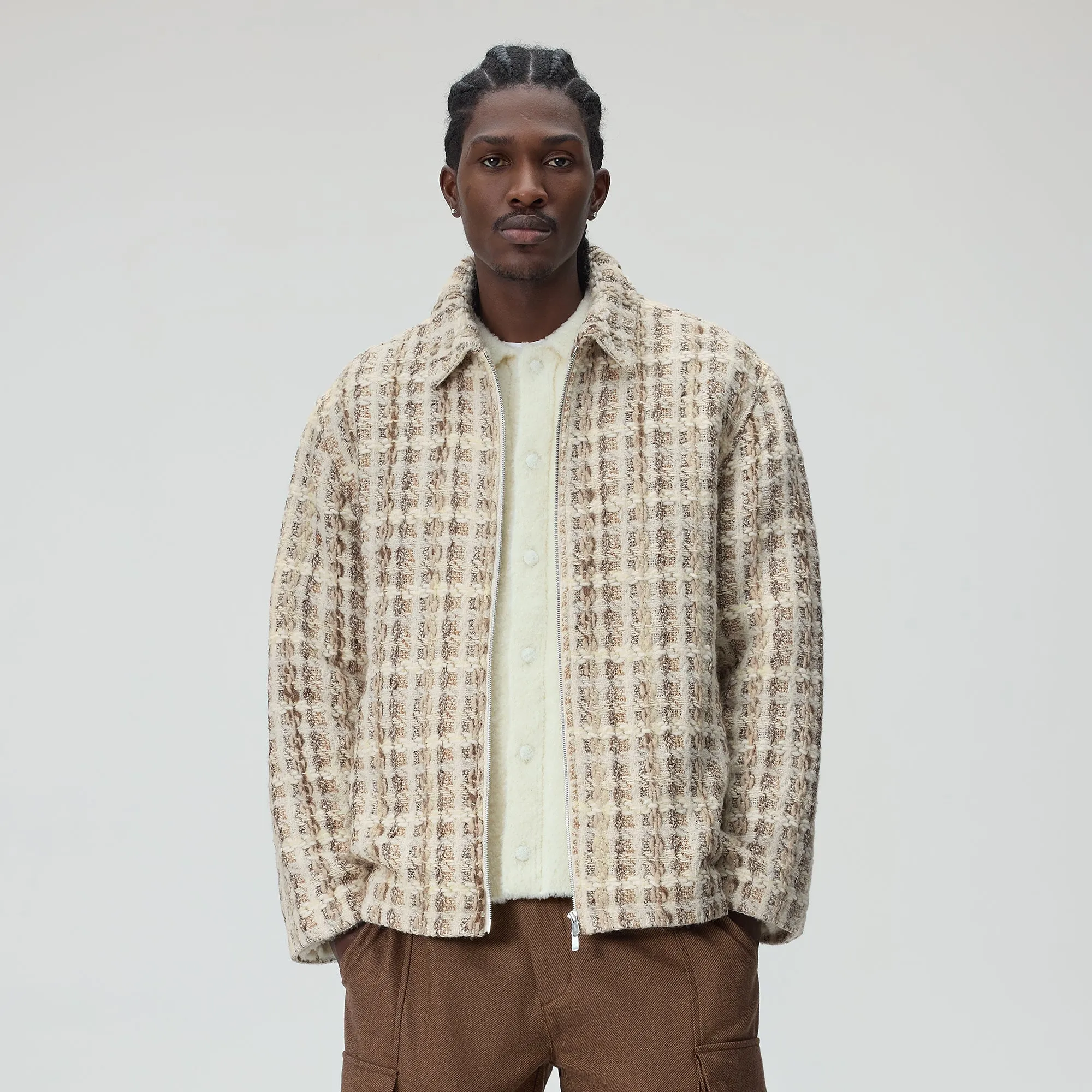 Kith Windowpane Tweed Coaches Jacket - Hallow sold by Kith product image thumbnail 2