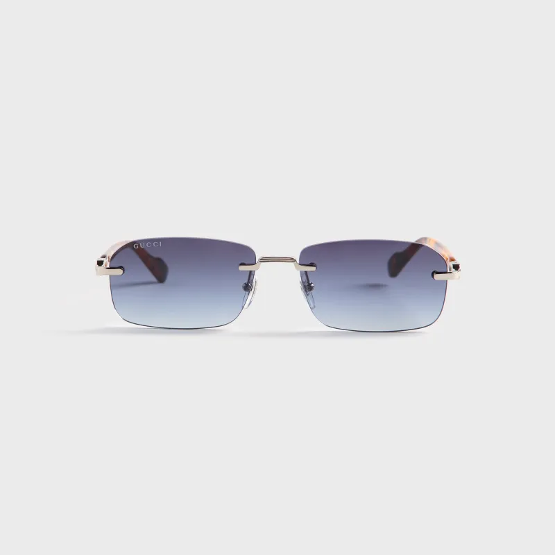 Gucci Rectangle Frames - Silver / Havana sold by Kith