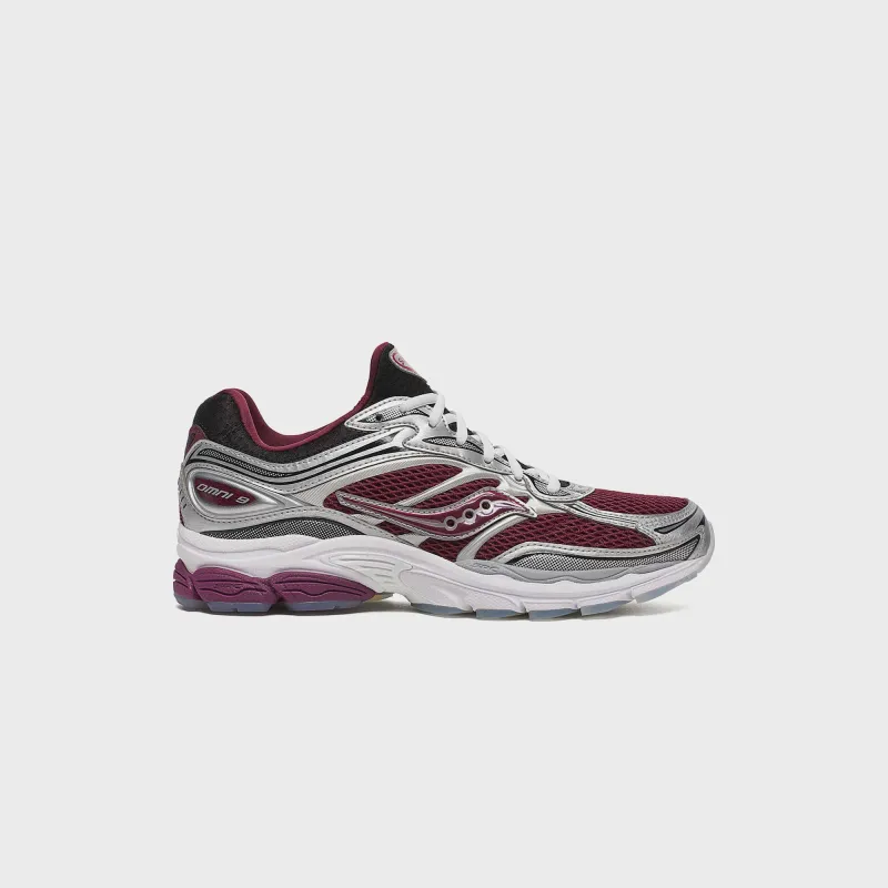Saucony Progrid Omni 9 Socktop - Maroon / Black sold by Kith