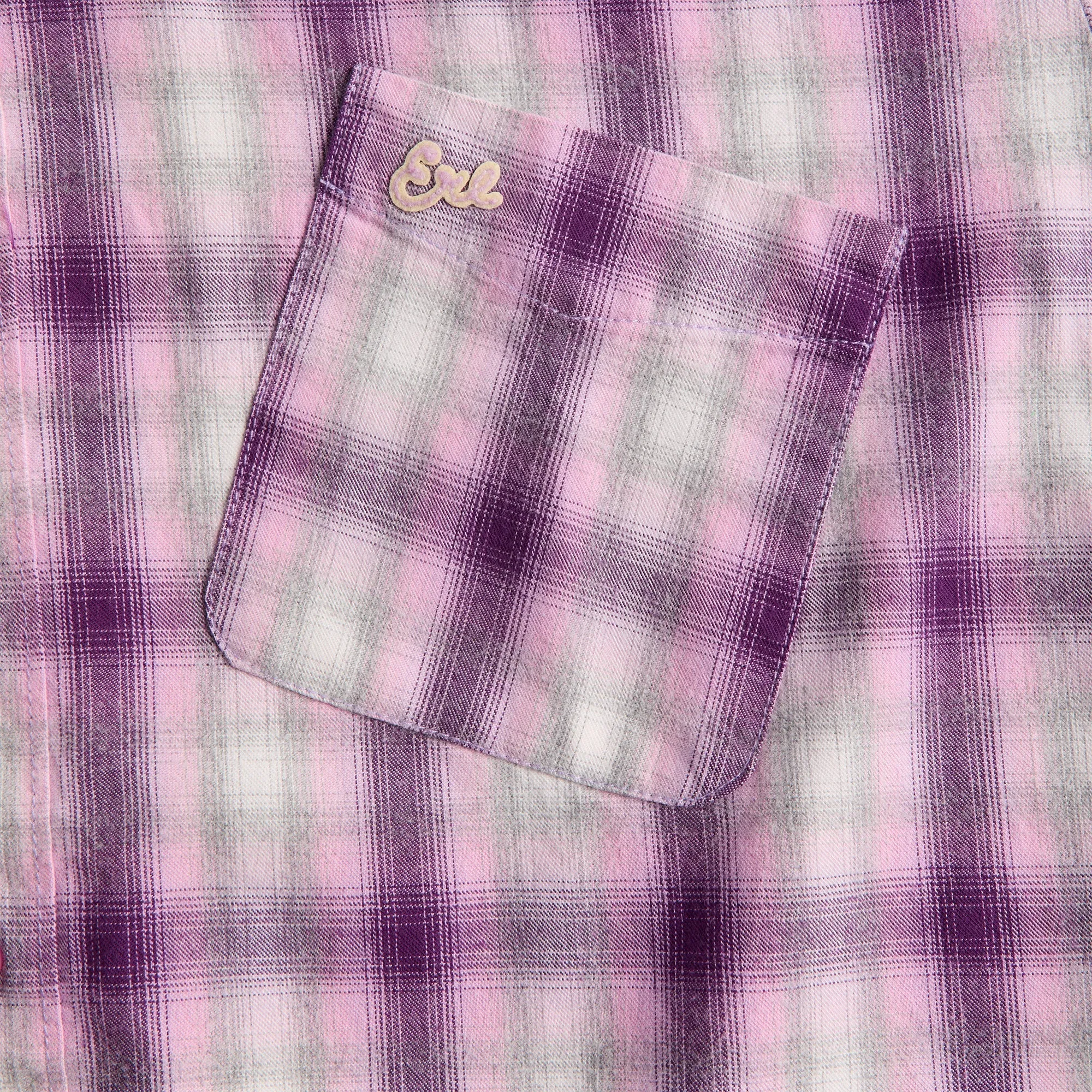 ERL Plaid Overshirt Woven - Purple sold by Kith product image thumbnail 3