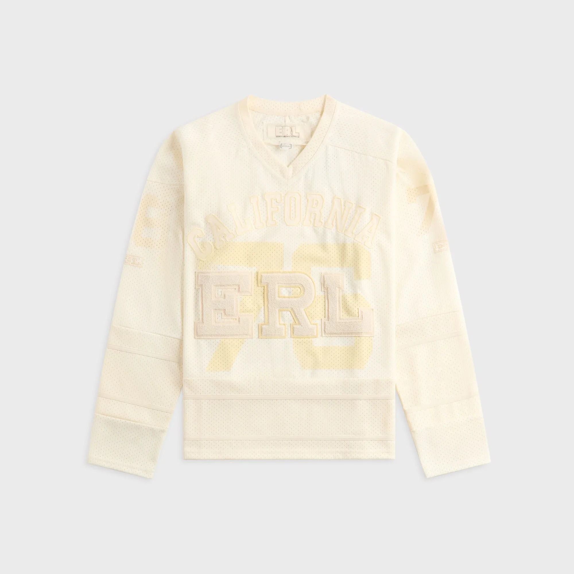 ERL California Hockey Jersey Knit - Off White sold by Kith