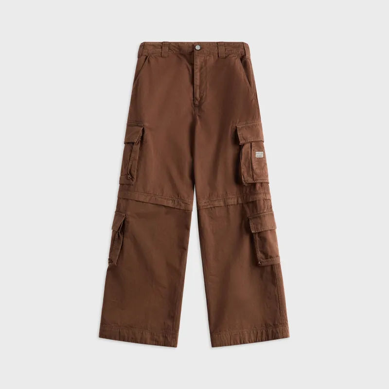 ERL Zip-Off Cargo Pants Woven - Brown sold by Kith