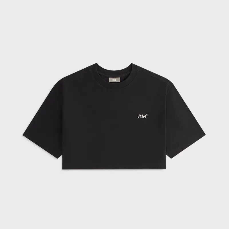 Kith Women Fei Cropped Tee - Black sold by Kith
