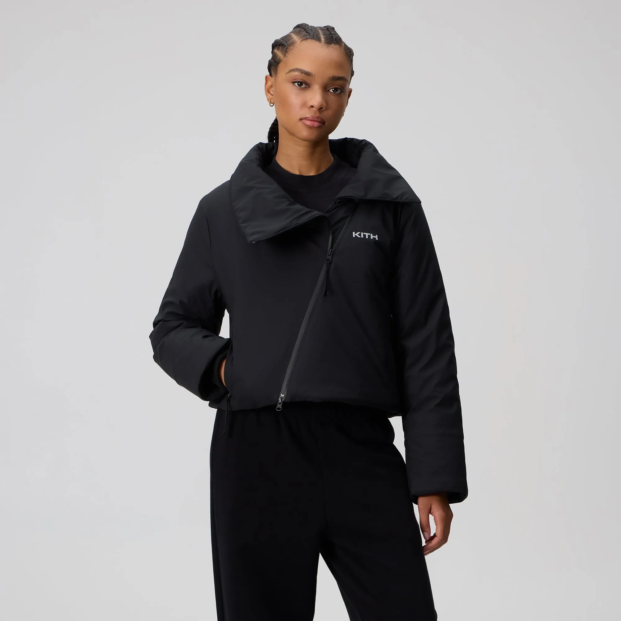 Kith Women Helia Asymmetrical Jacket - Black sold by Kith product image thumbnail 3