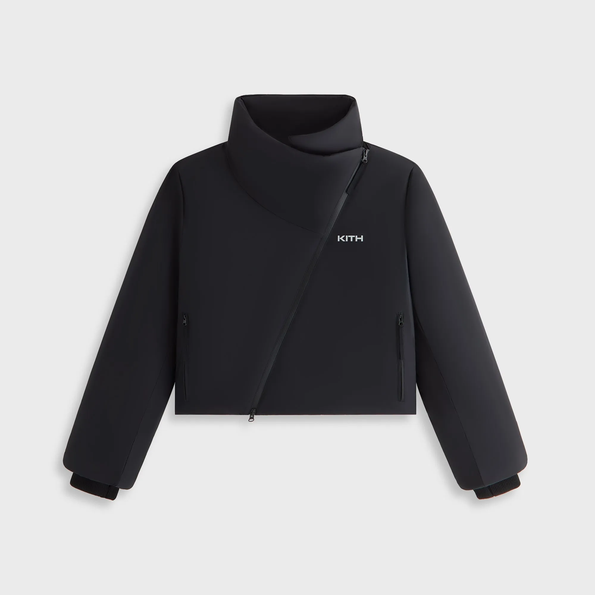 Kith Women Helia Asymmetrical Jacket - Black sold by Kith