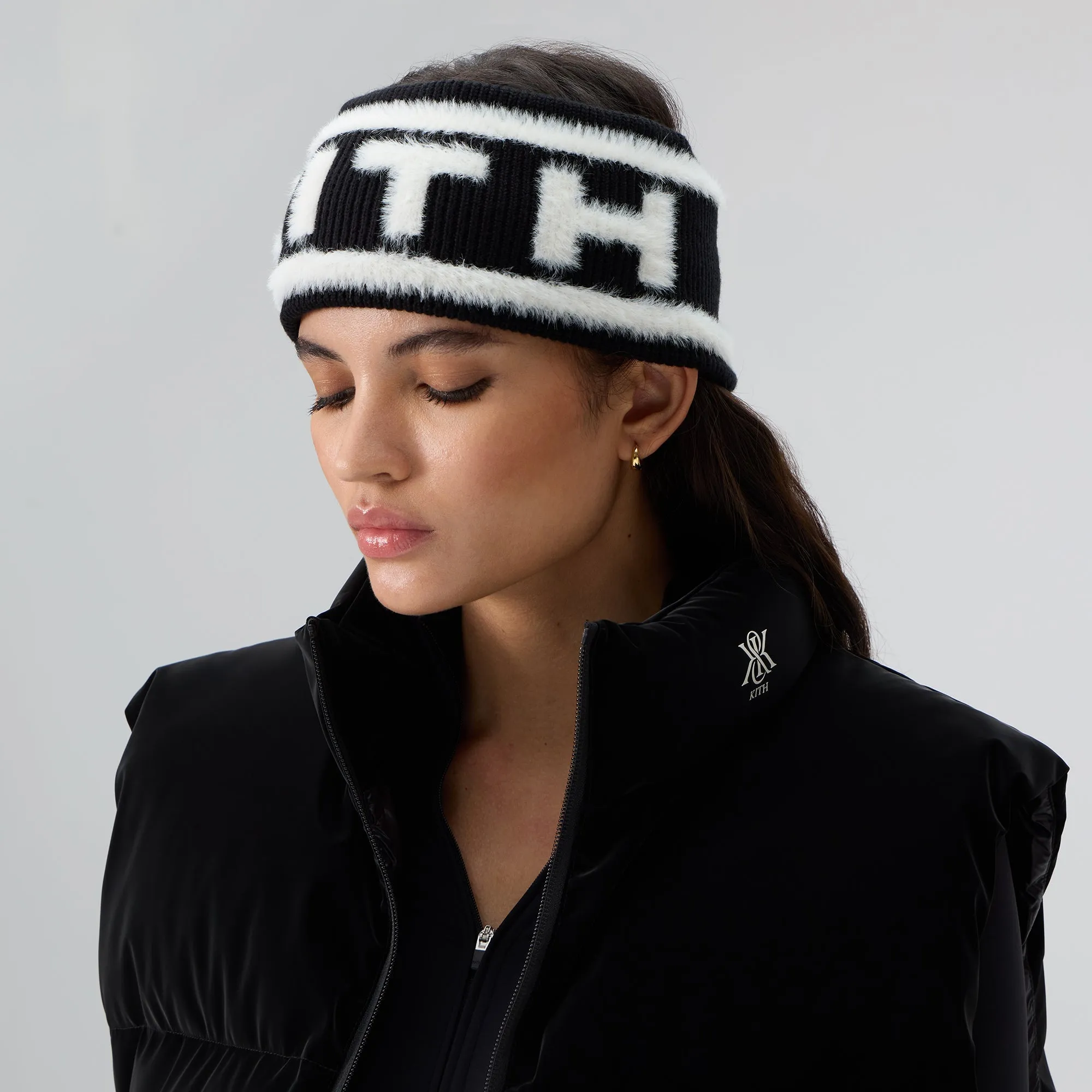 Kith Women Jacquard Rib Headband - Black sold by Kith product image thumbnail 2