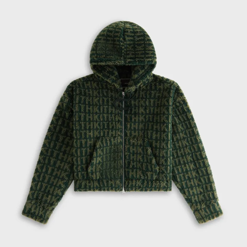 Kith Women Sylas Sherpa Monogram Zip Hoodie - Stadium sold by Kith