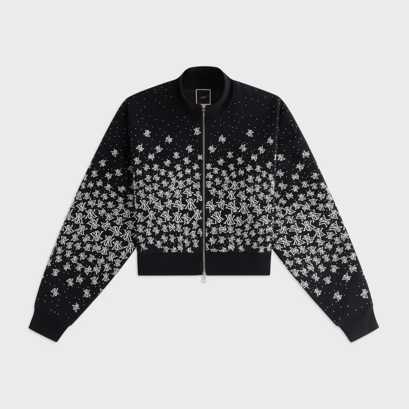 Kith Women Cropped Wyler Falling Crest Jacket - Black sold by Kith