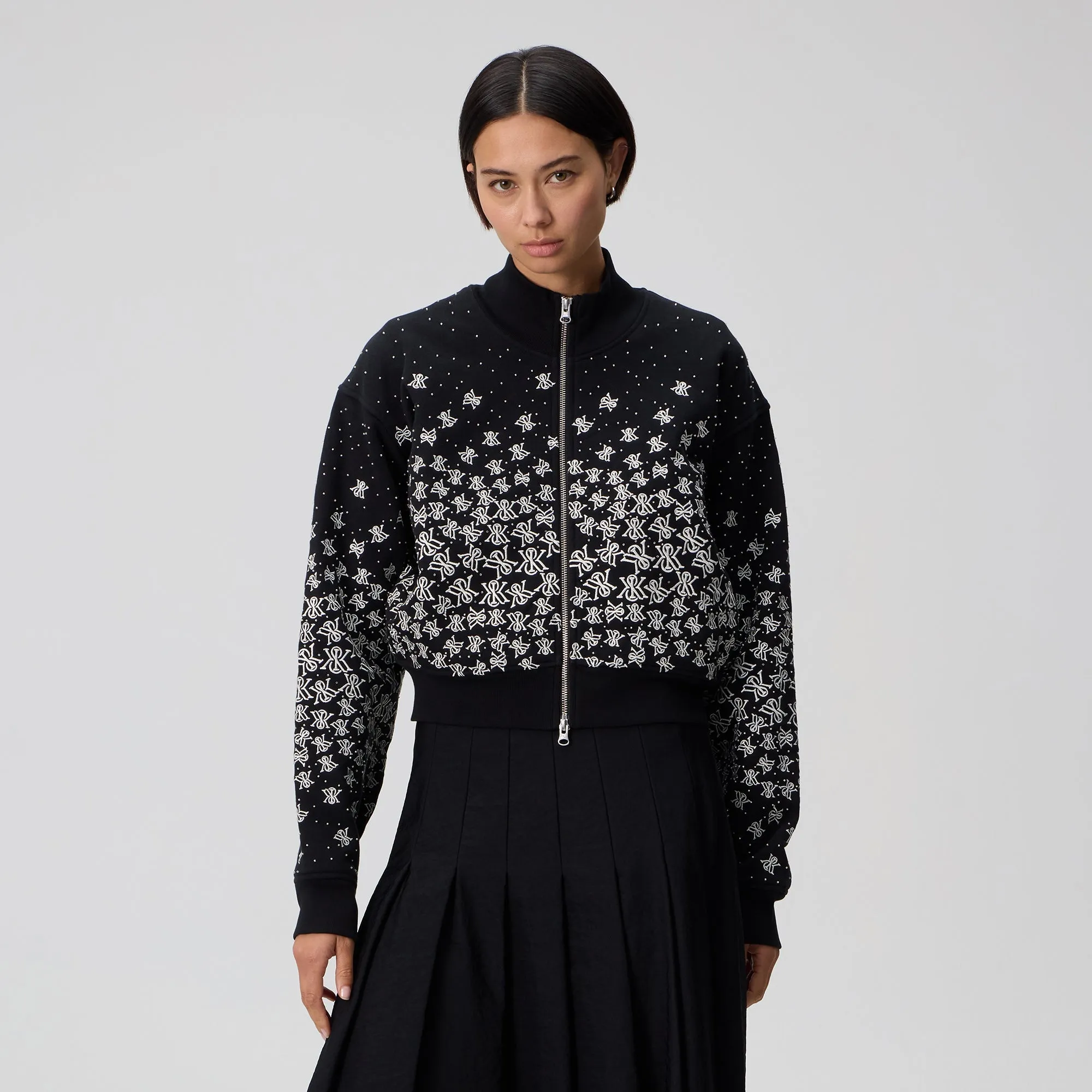 Kith Women Cropped Wyler Falling Crest Jacket - Black sold by Kith product image thumbnail 2