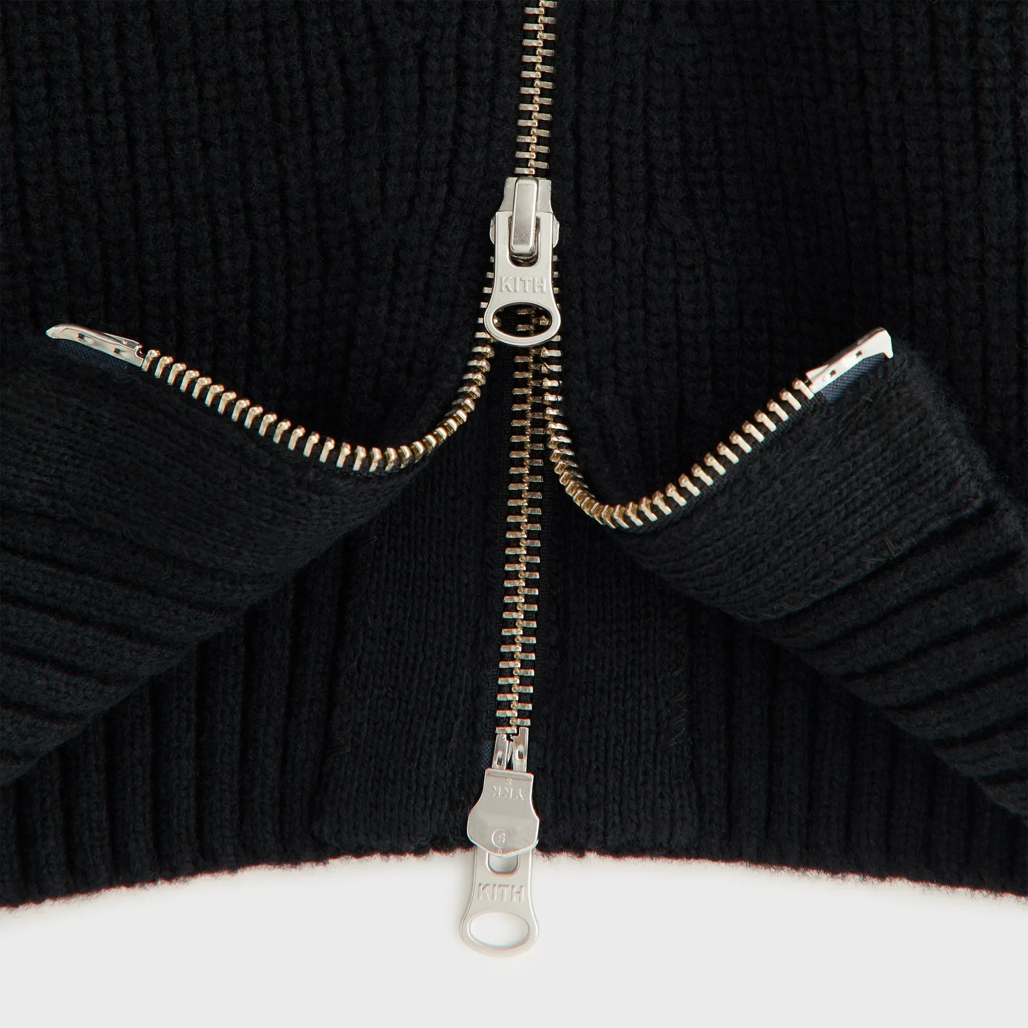 Kith Women Juni Zipper Sweater Hoodie - Black sold by Kith product image thumbnail 5