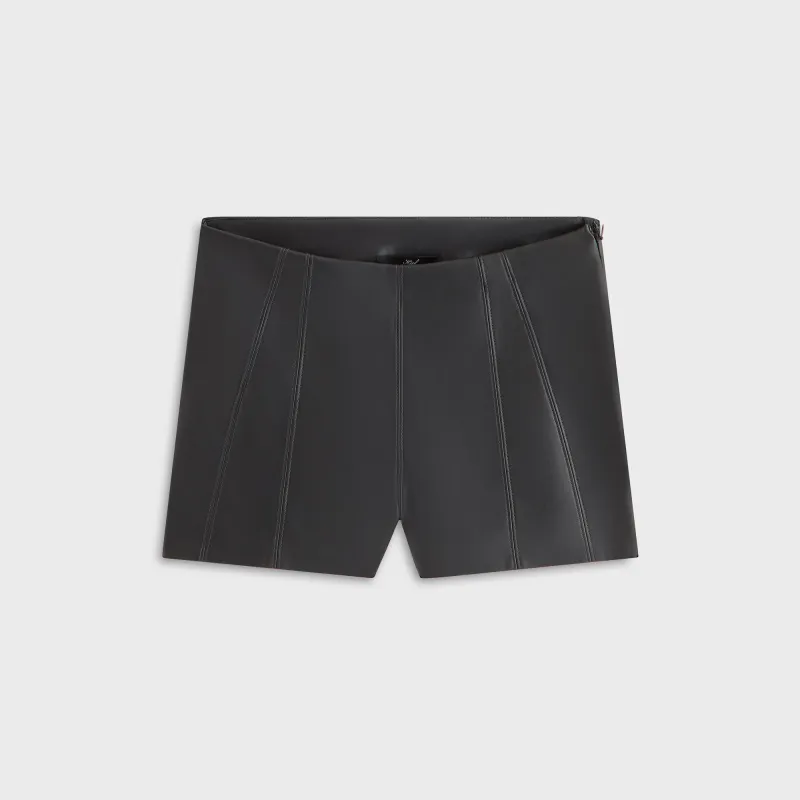 Kith Women Somi Faux Leather Hot Short - Black sold by Kith