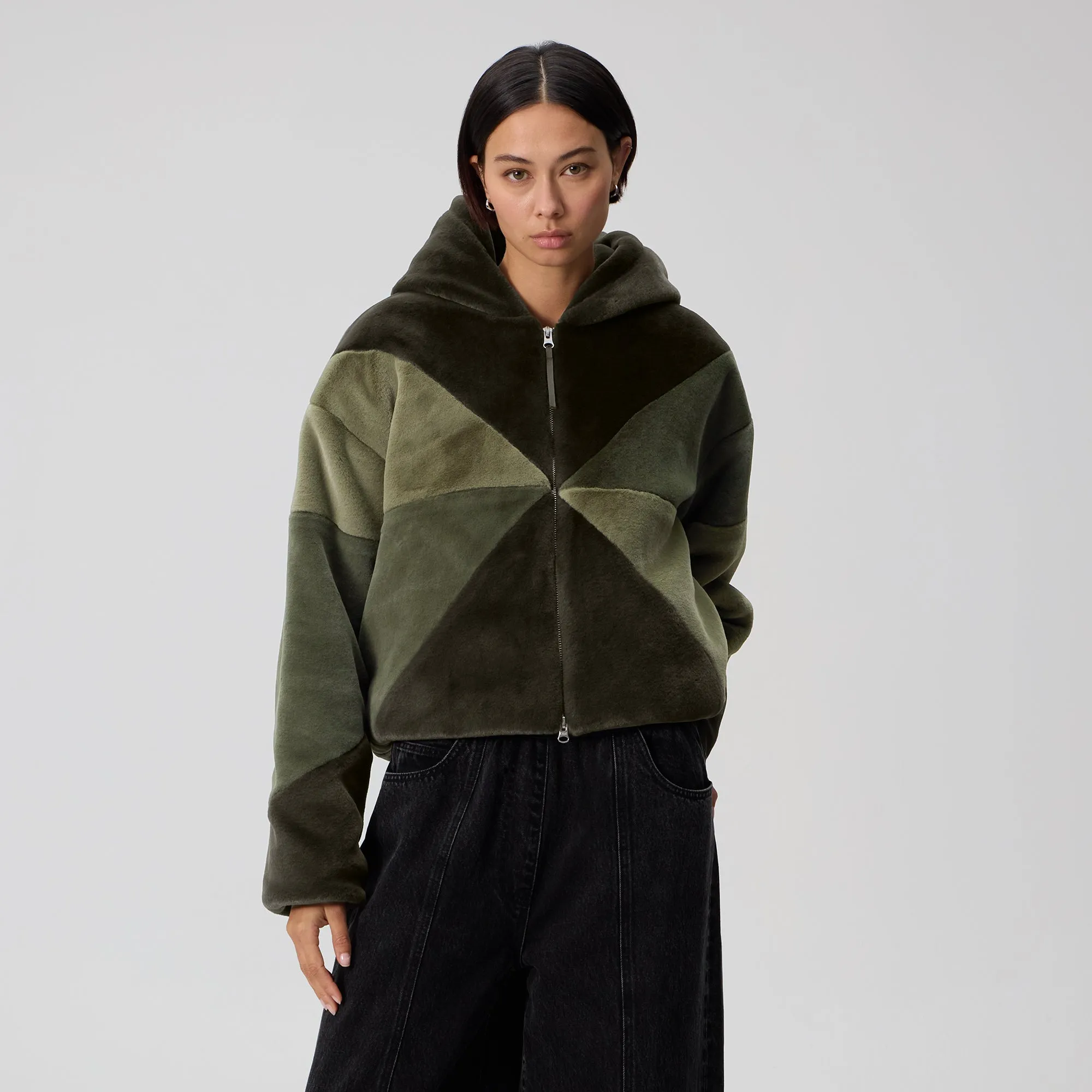 Kith Women Toshi III Faux Fur Pinwheel Bomber Jacket - Monarch sold by Kith product image thumbnail 2