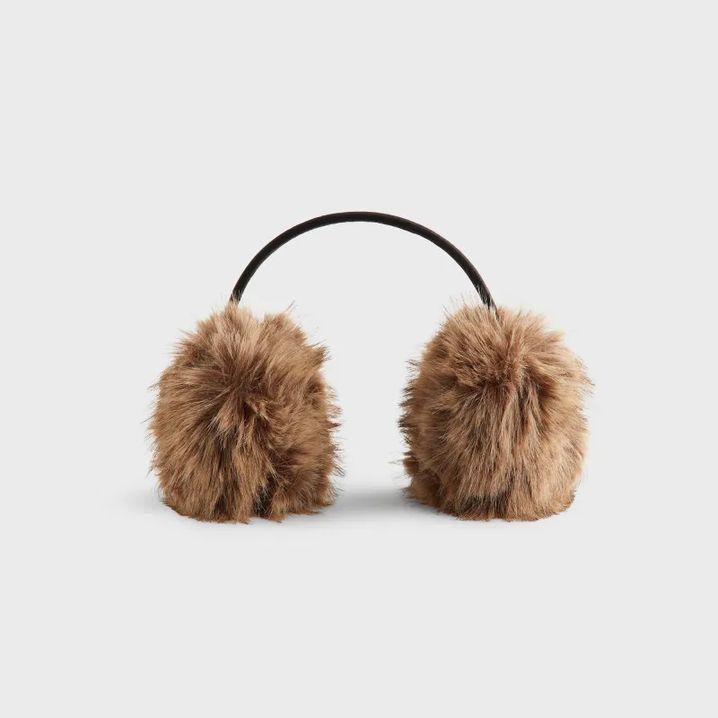 Kith Women Faux Fur Shaggy Ear Muff - Birch sold by Kith