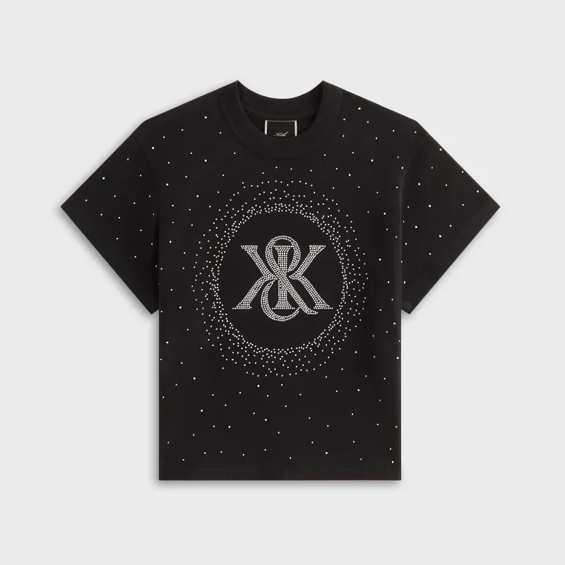 Kith Women Mulberry Vintage Studded Crest Tee - Black sold by Kith