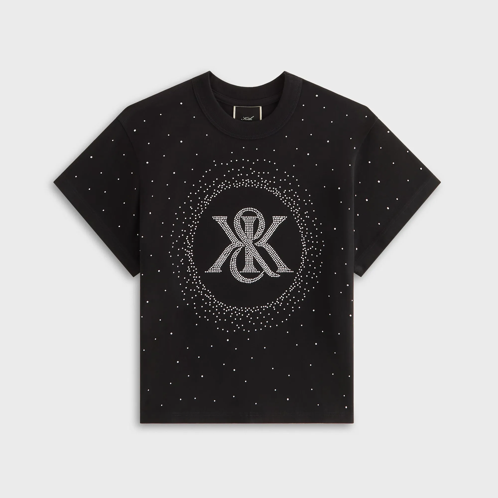 Kith Women Mulberry Vintage Studded Crest Tee - Black sold by Kith