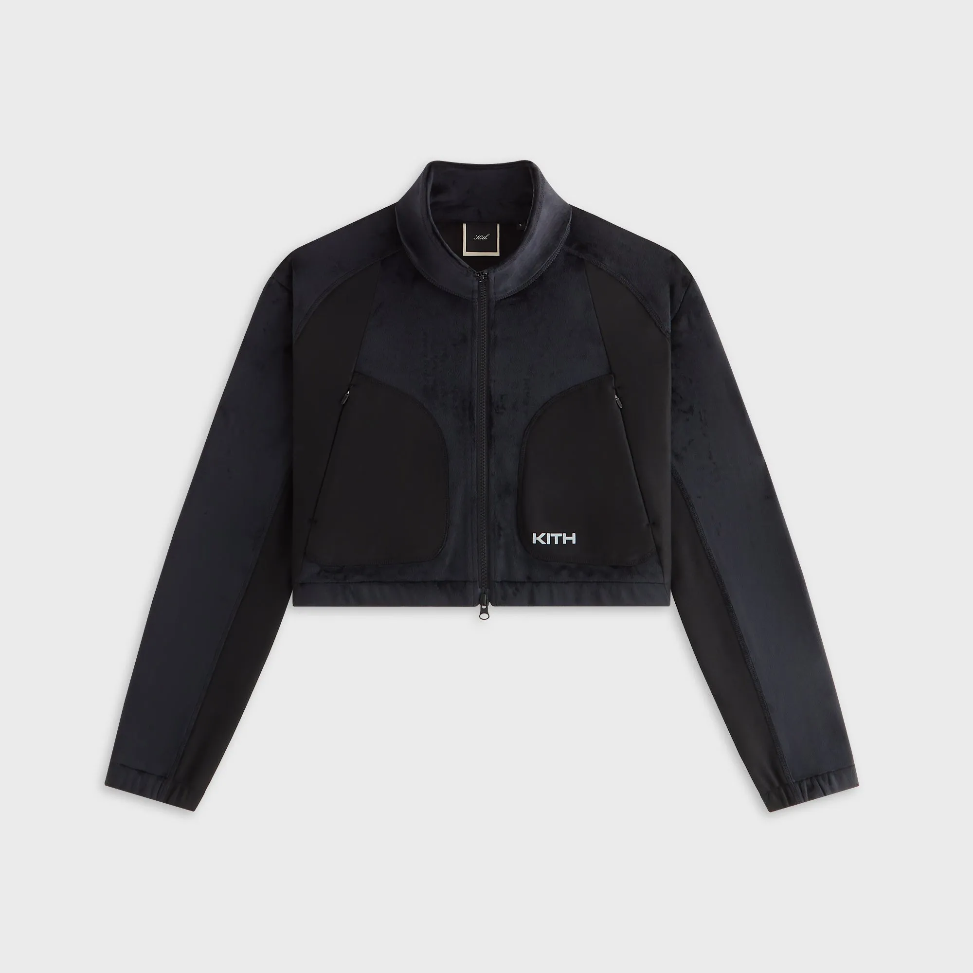 Kith Women Reiko Fleece Cropped Jacket - Black sold by Kith