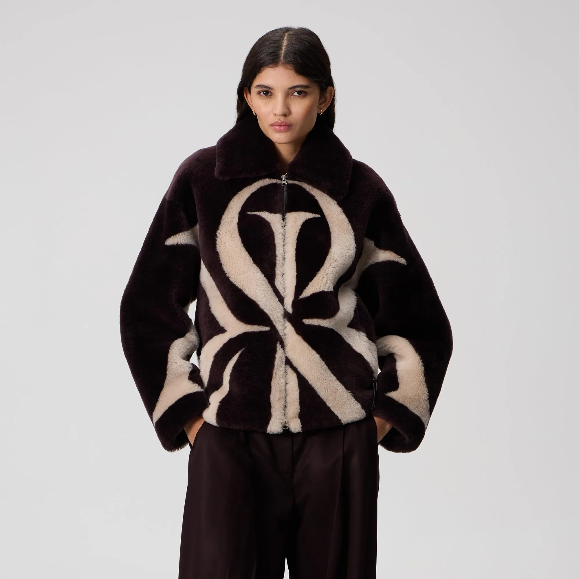 Kith Women Waylon II Shearling Crest Jacket - Incognito sold by Kith product image thumbnail 2