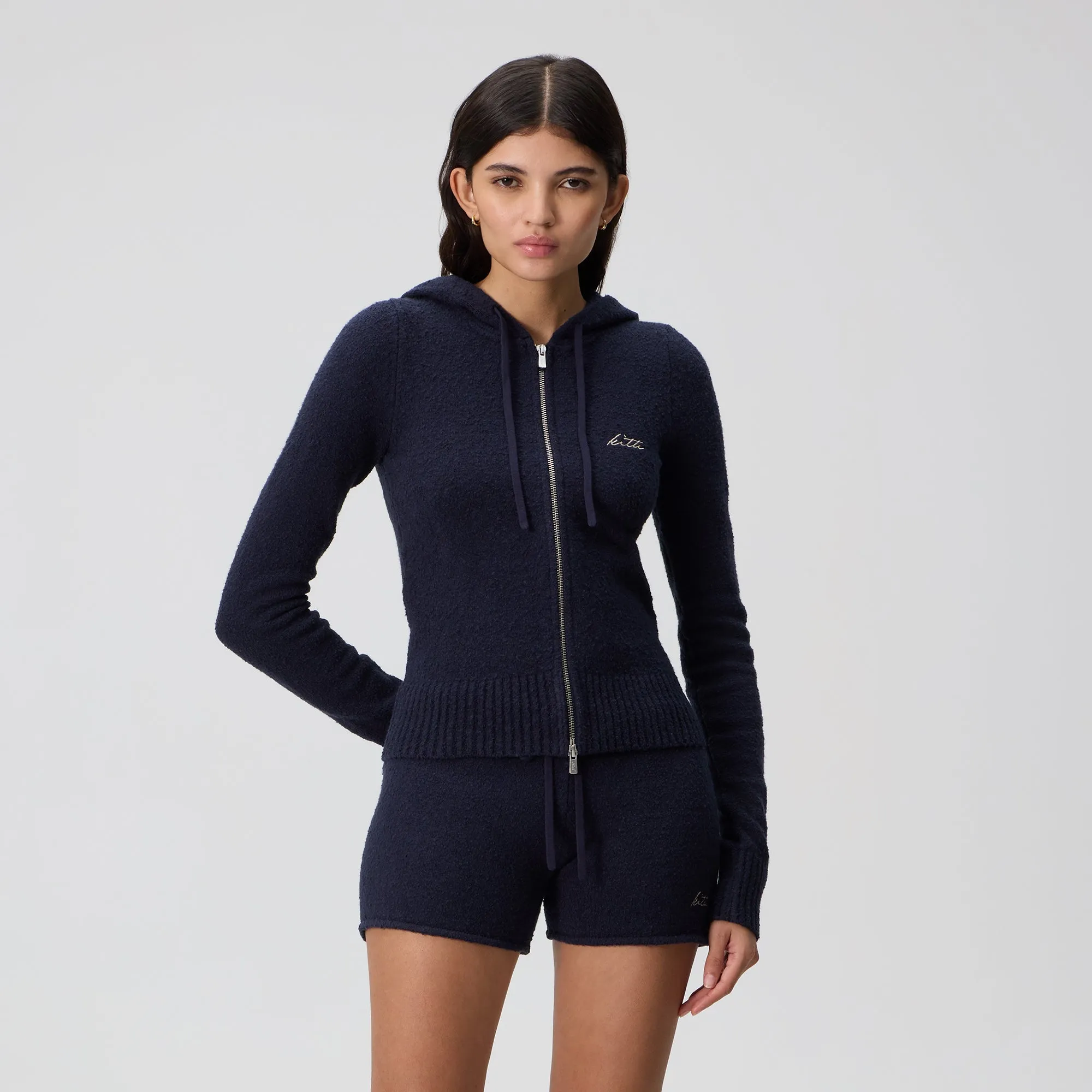 Kith Women Faryn Hooded Zip Sweater - Nocturnal sold by Kith product image thumbnail 2