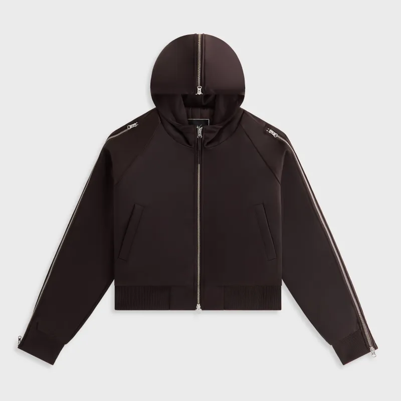Kith Women Simra Satin Zip Sleeve Bomber - Incognito sold by Kith