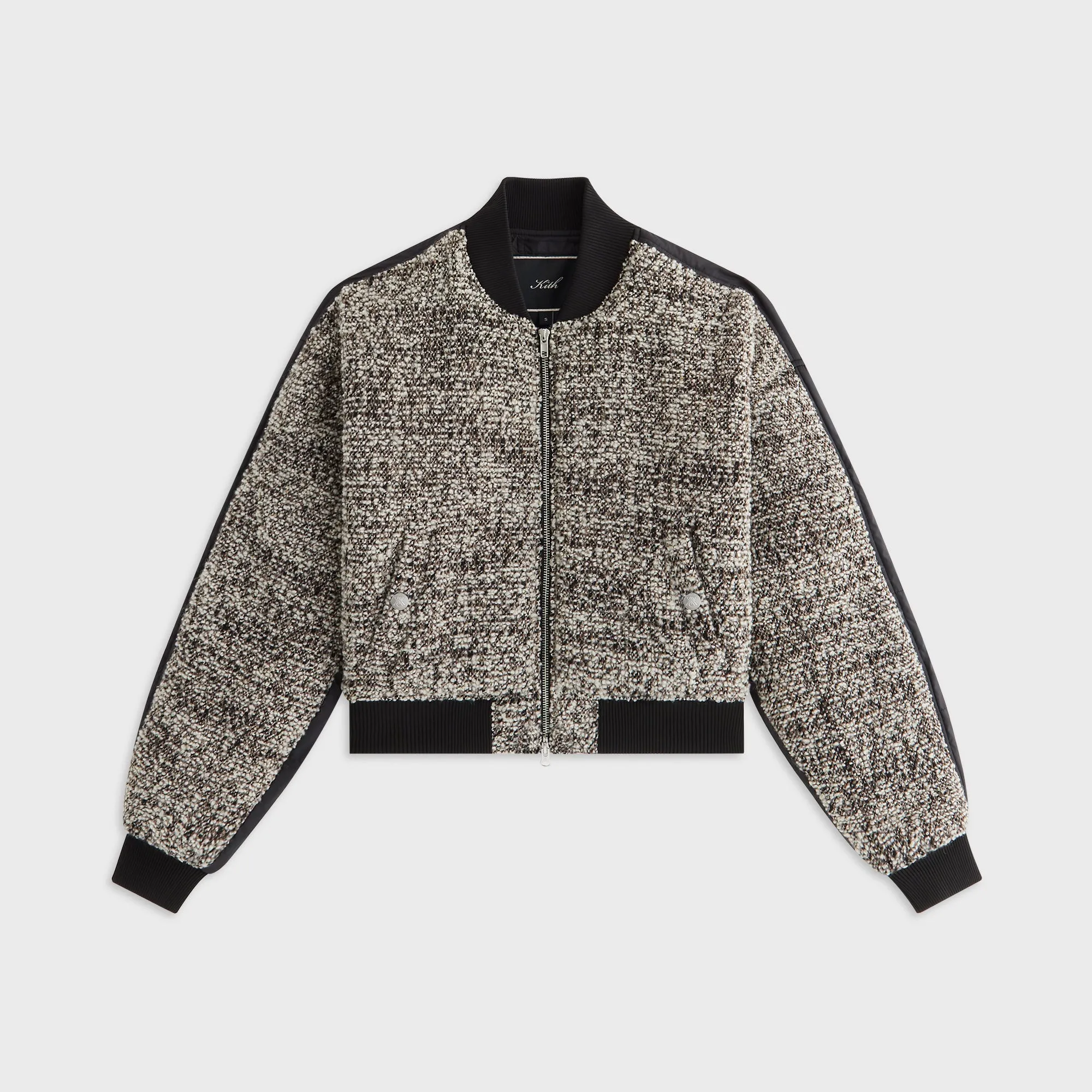 Kith Women Celia Boucle Bomber - Black sold by Kith