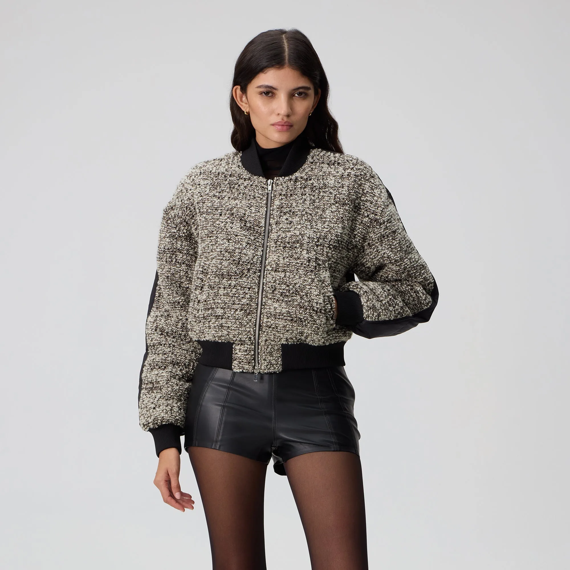 Kith Women Celia Boucle Bomber - Black sold by Kith product image thumbnail 2