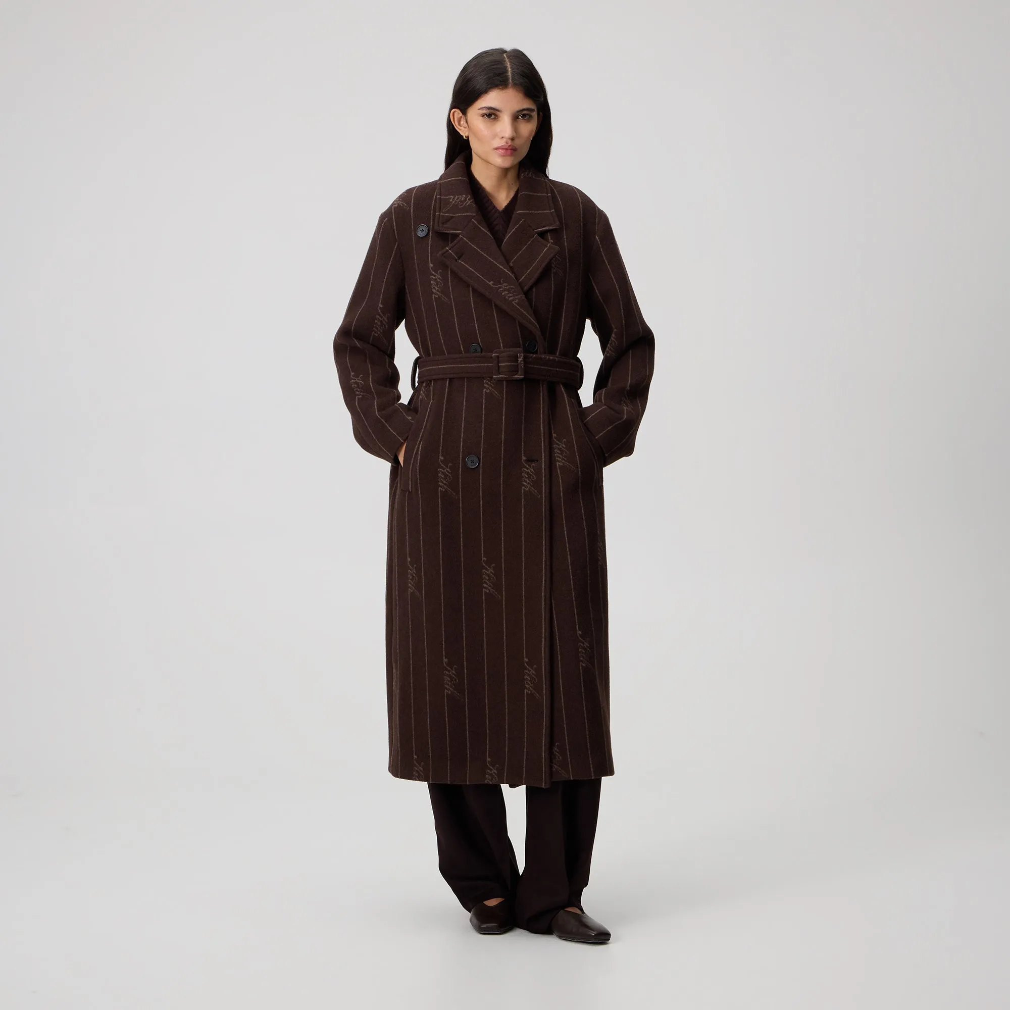 Kith Women Maeva Melton Stripe Scarf Coat - Incognito sold by Kith product image thumbnail 4
