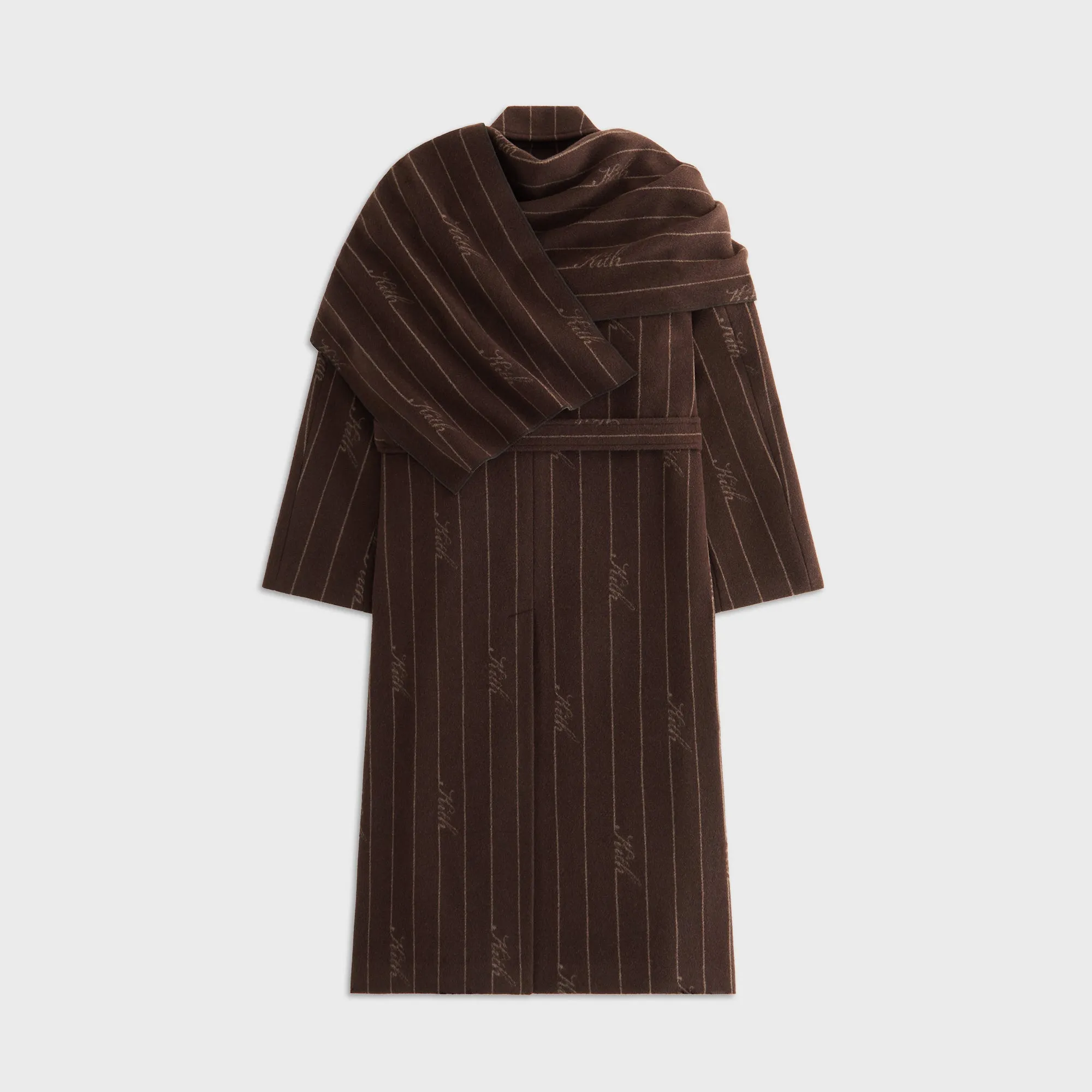 Kith Women Maeva Melton Stripe Scarf Coat - Incognito sold by Kith product image thumbnail 5