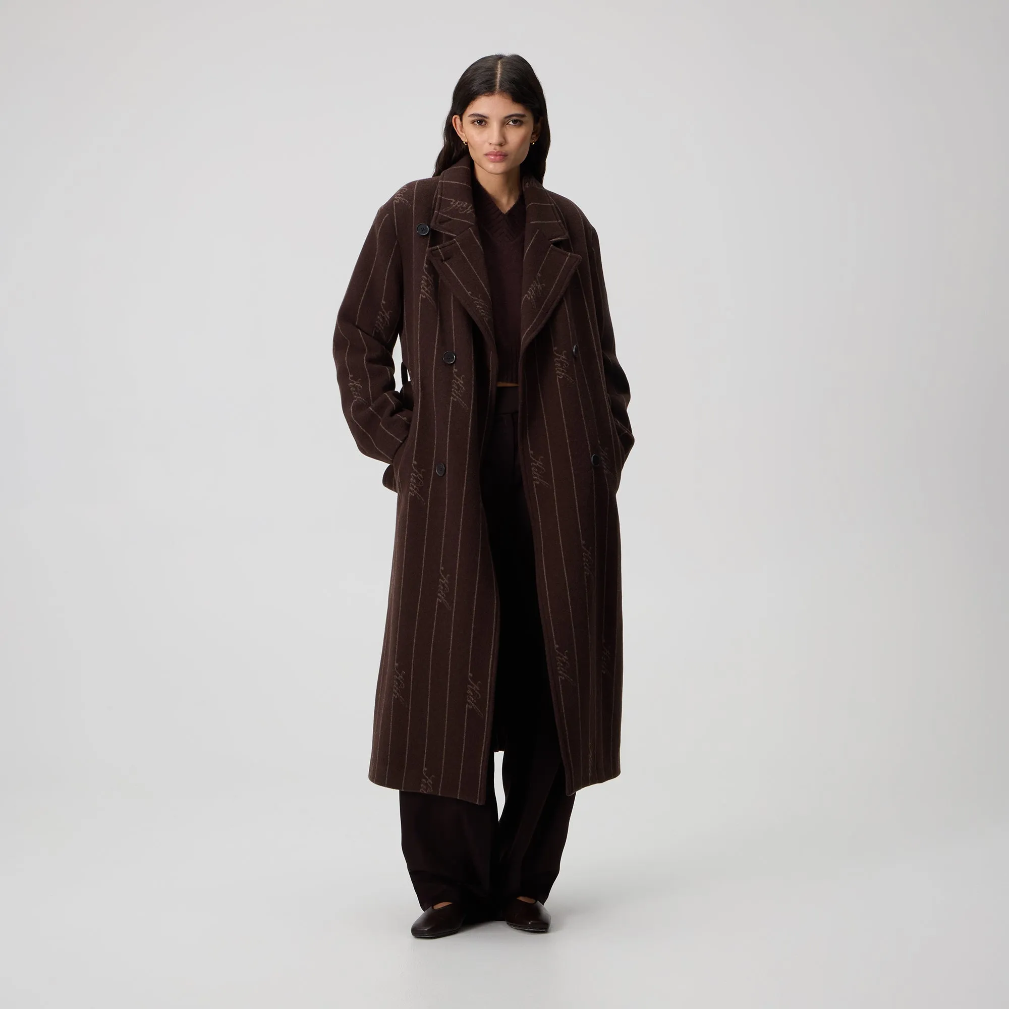 Kith Women Maeva Melton Stripe Scarf Coat - Incognito sold by Kith product image thumbnail 2