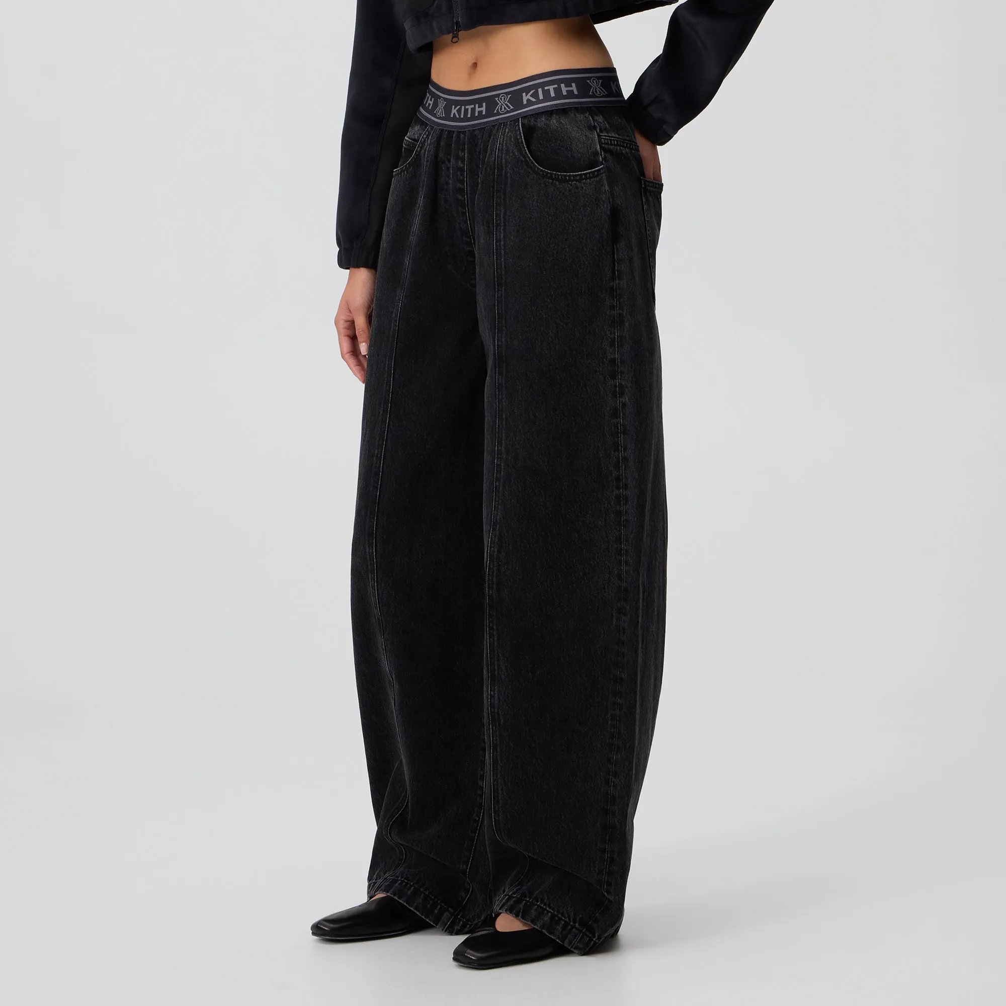 Kith Women Dana Logo Denim Pant - Xavier Wash sold by Kith product image thumbnail 2