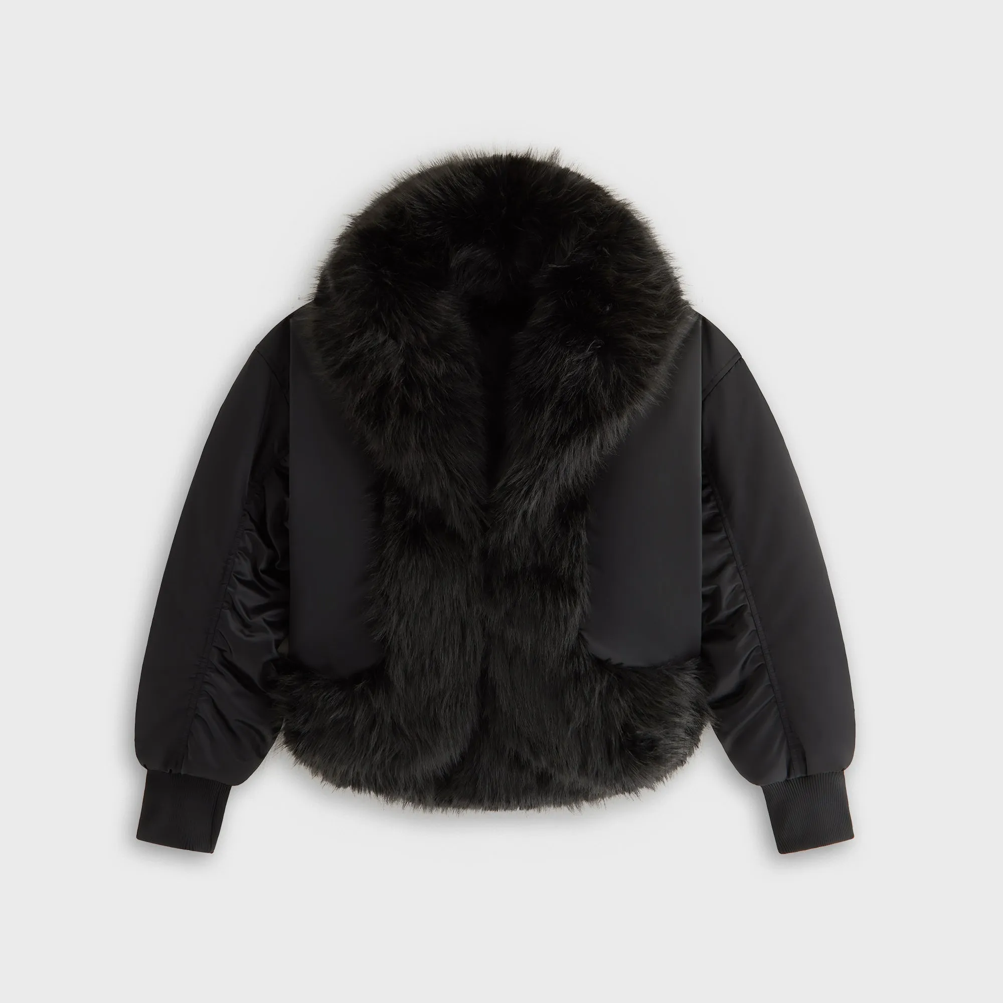 Kith Women Senna Faux Fur Reversible Bomber - Black sold by Kith