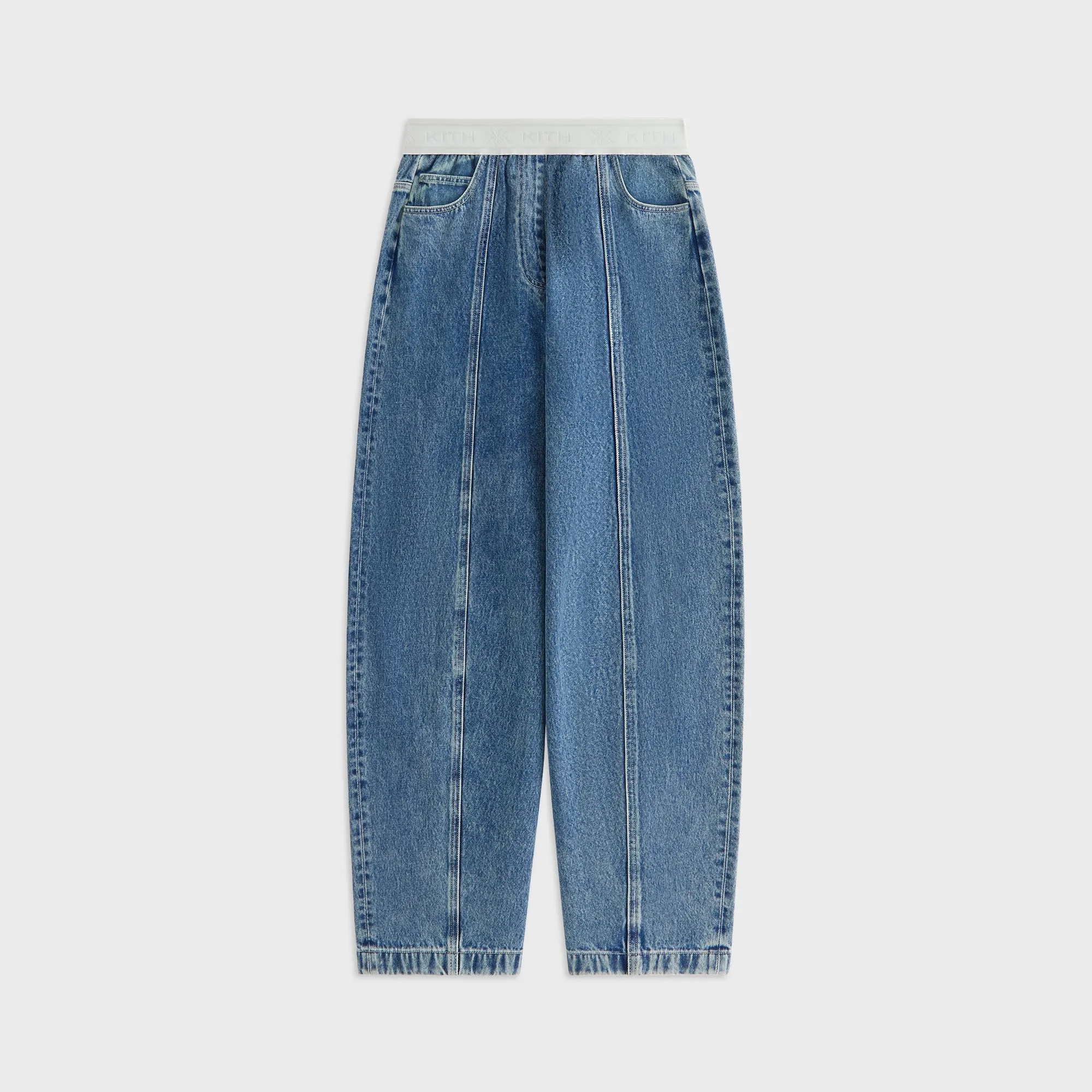 Kith Women Dana Logo Denim Pant - Luka Wash sold by Kith