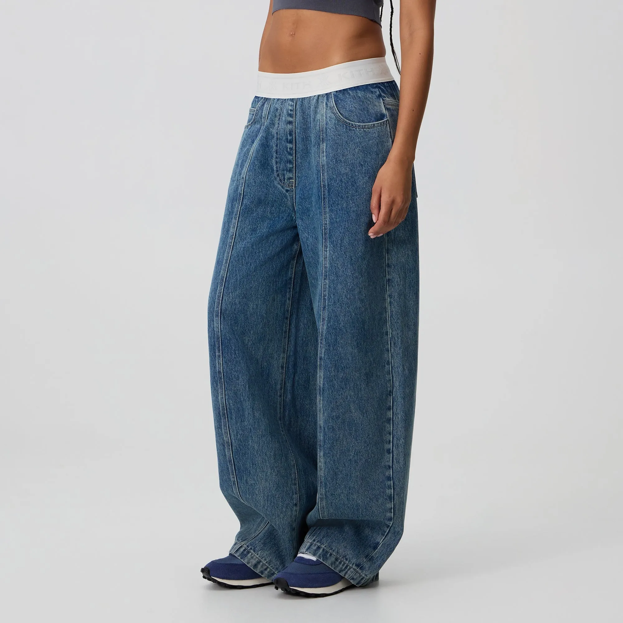 Kith Women Dana Logo Denim Pant - Luka Wash sold by Kith product image thumbnail 2