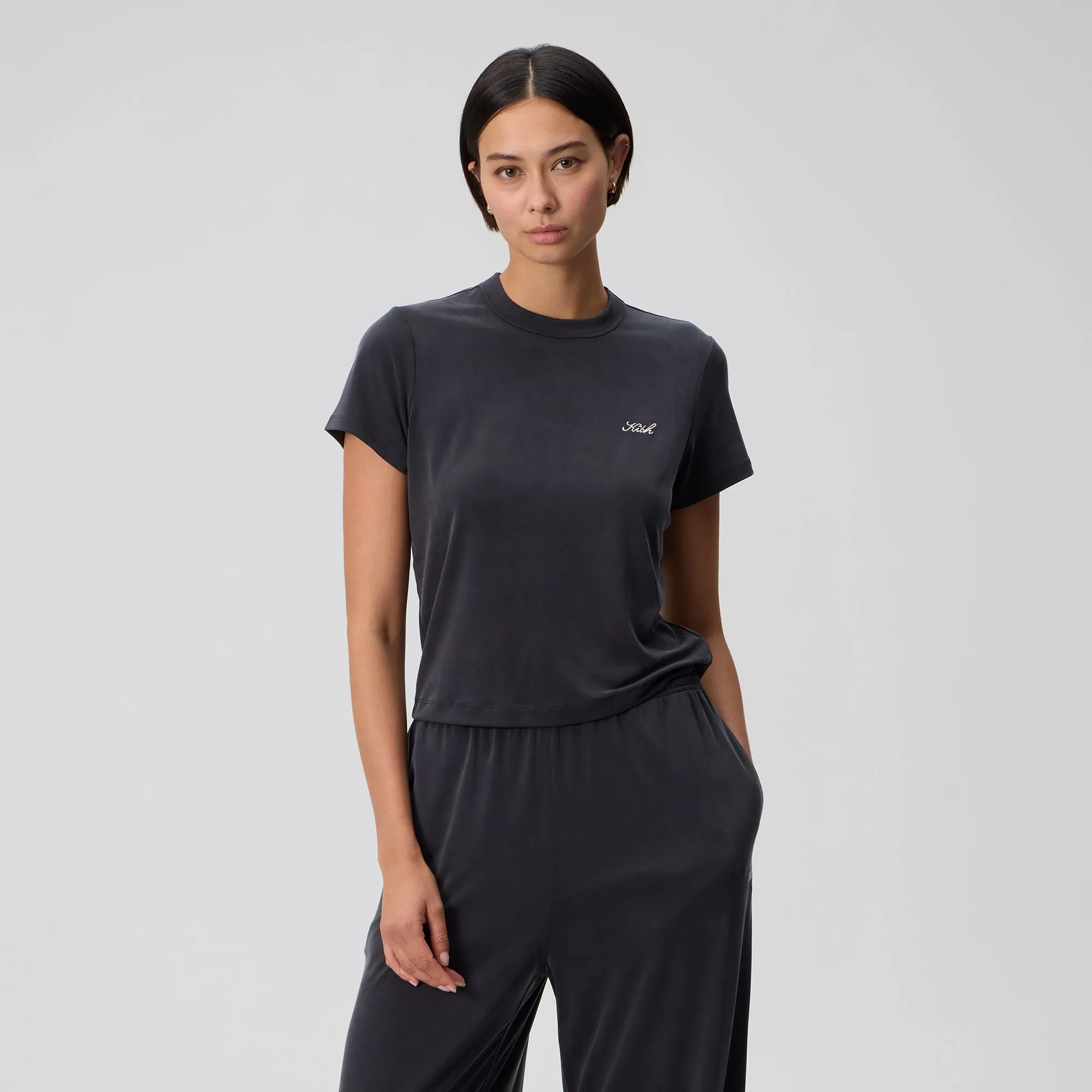 Kith Women Mulberry Vintage Cupro Tee - Black sold by Kith product image thumbnail 2