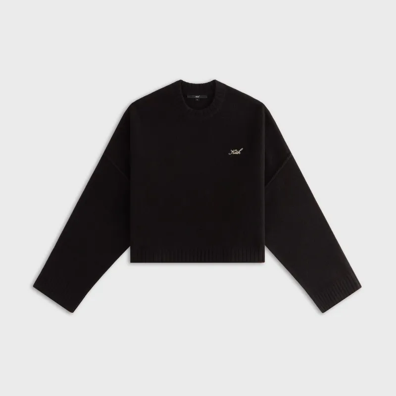 Kith Women Freja Cropped Sweater - Black sold by Kith
